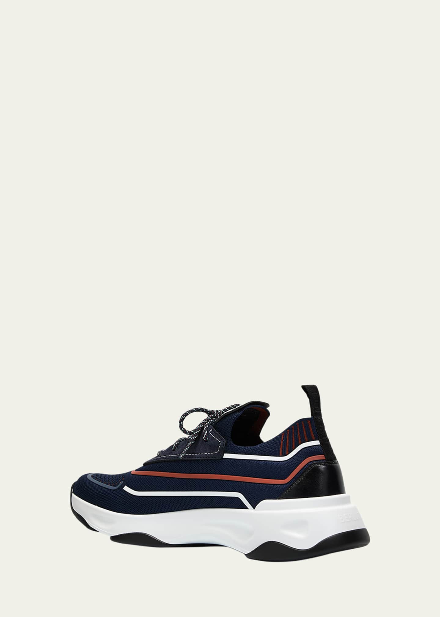 Berluti Men's Shadow Knit Runner Sneakers Image 3 of 4