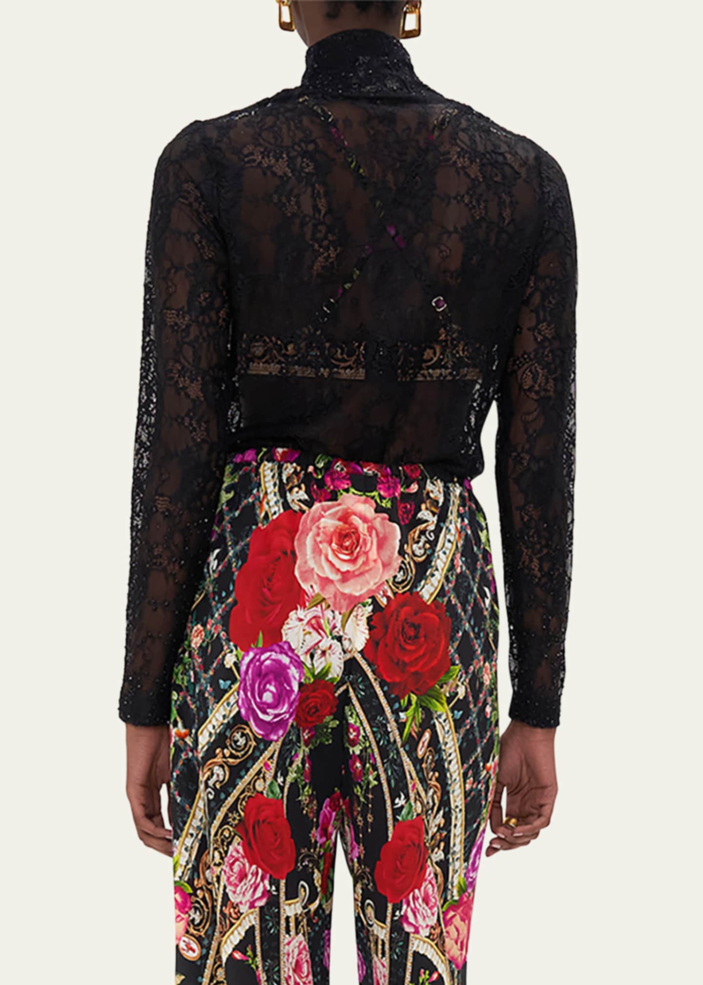 Sheer lace turtleneck discount