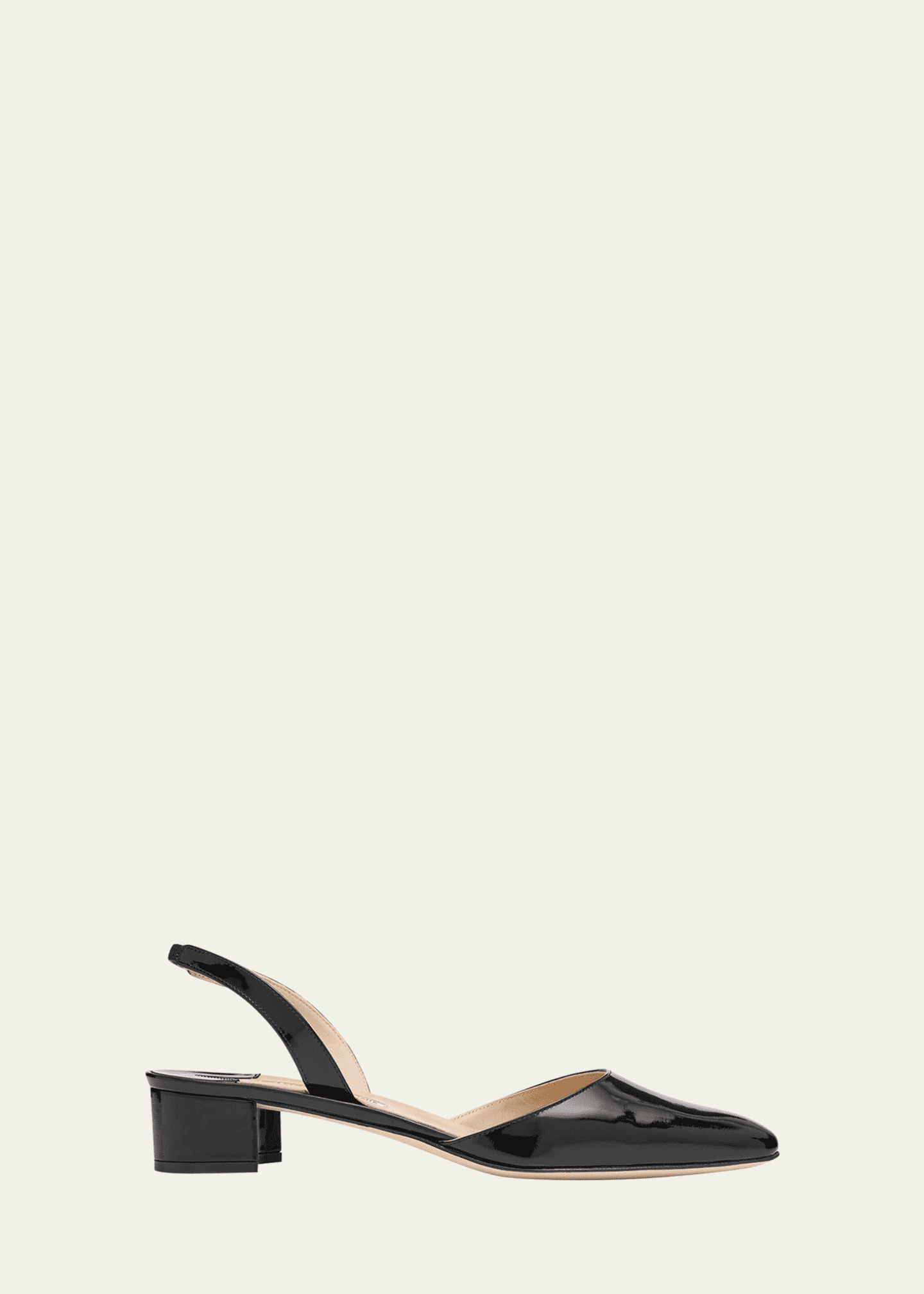 Manolo Blahnik Aspro Leather Slingback Ballerina Pumps