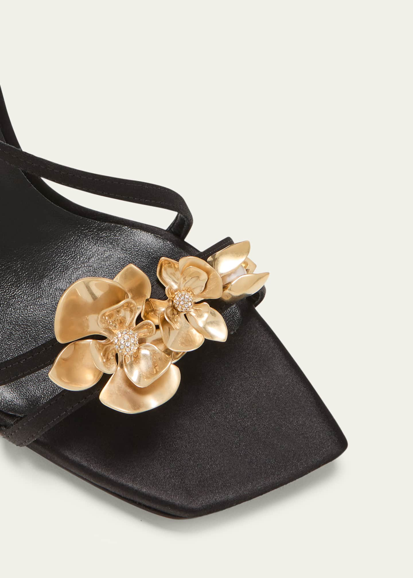 Jimmy Choo Zea Suede Flowers Ankle-Strap Sandals