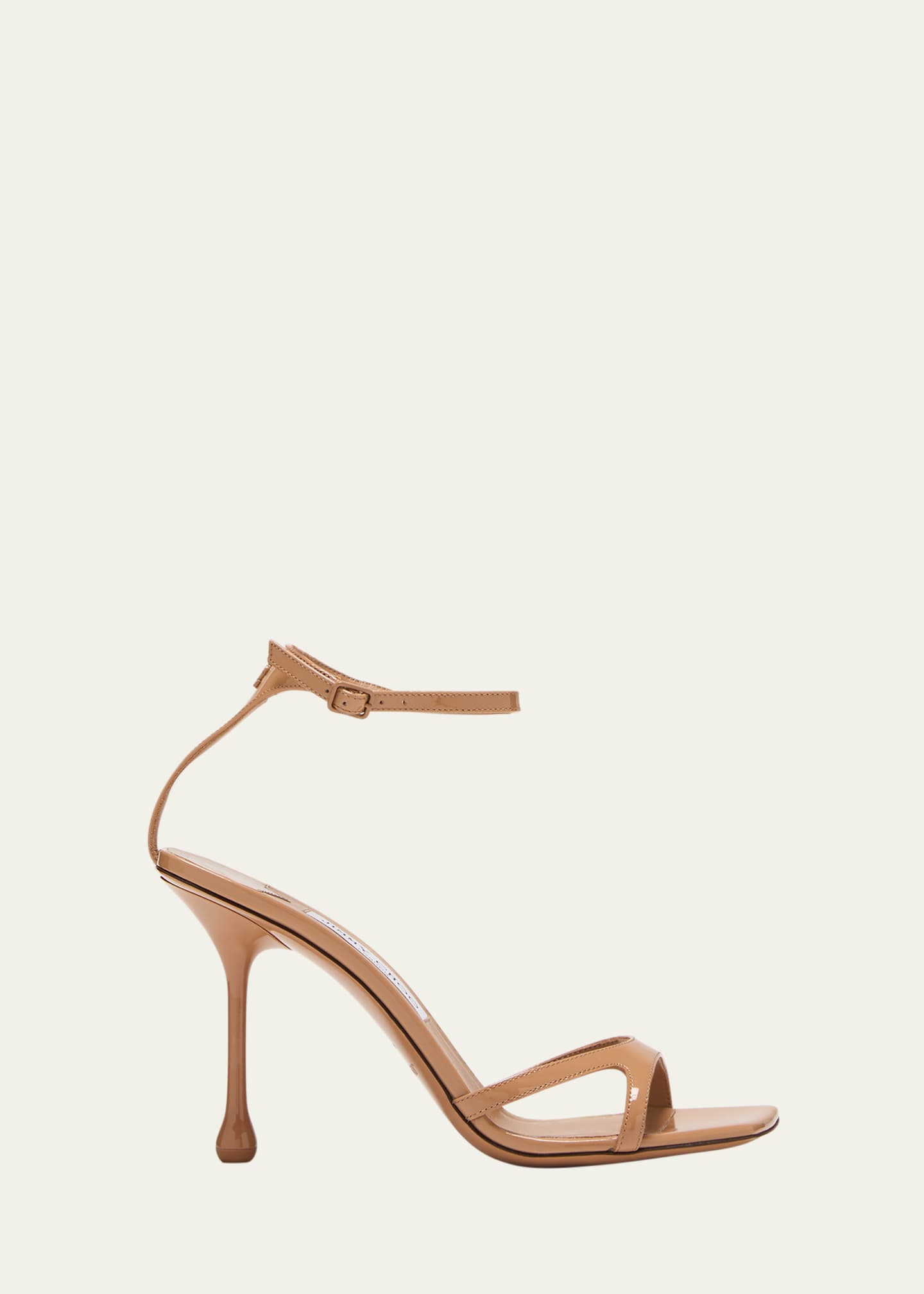 Patent sandals with ankle strap sales