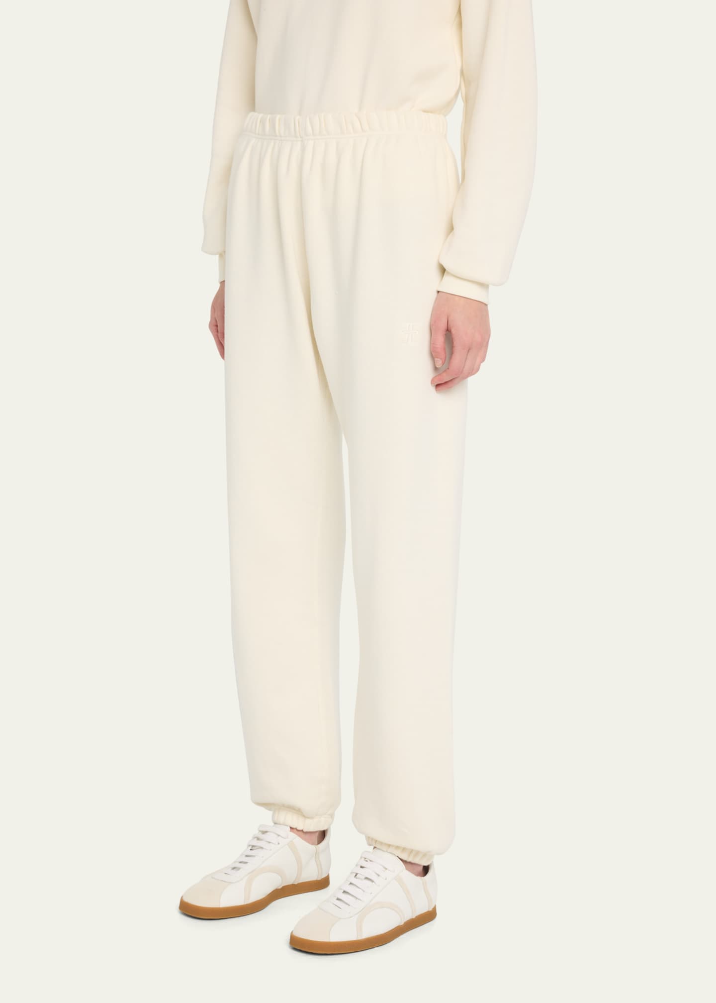 Eterne Classic French Terry Cinched-Cuff Sweatpants