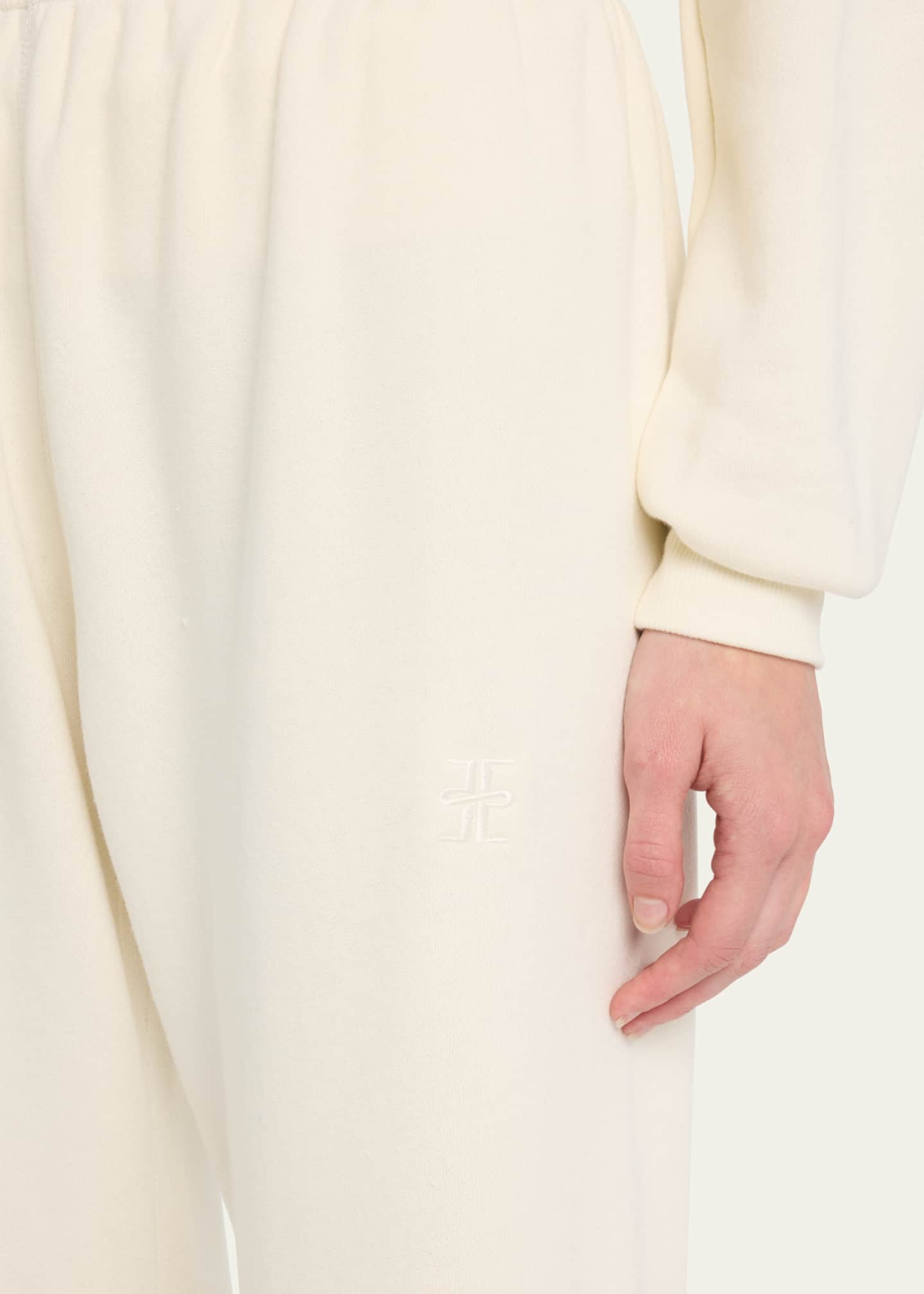 Eterne Classic French Terry Cinched-Cuff Sweatpants Image 5 of 5