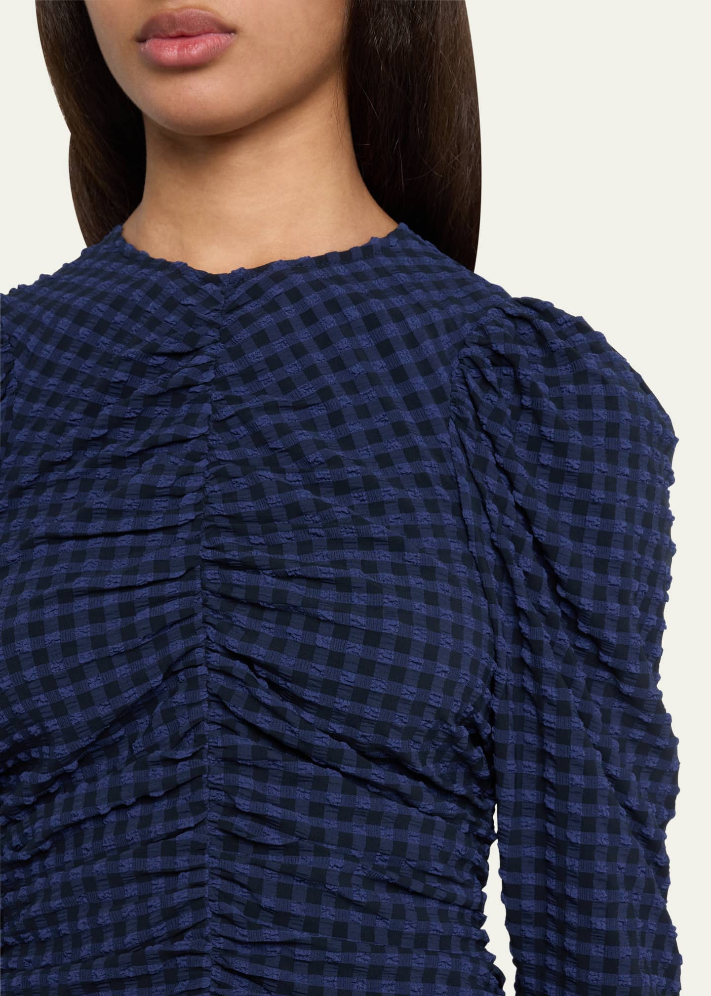Ganni long clearance sleeve dress