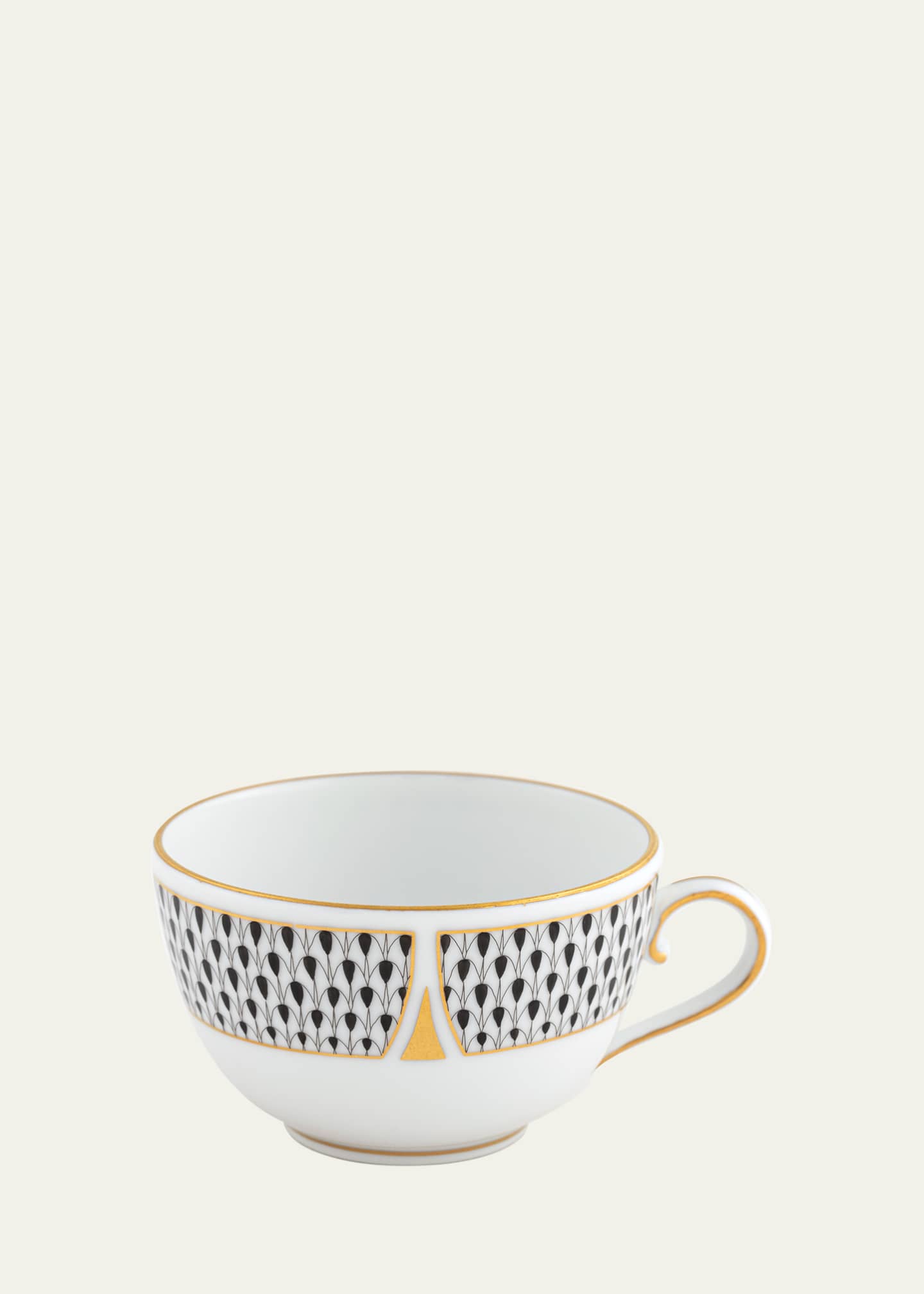 Herend Tea Cup, Black Bergdorf Goodman