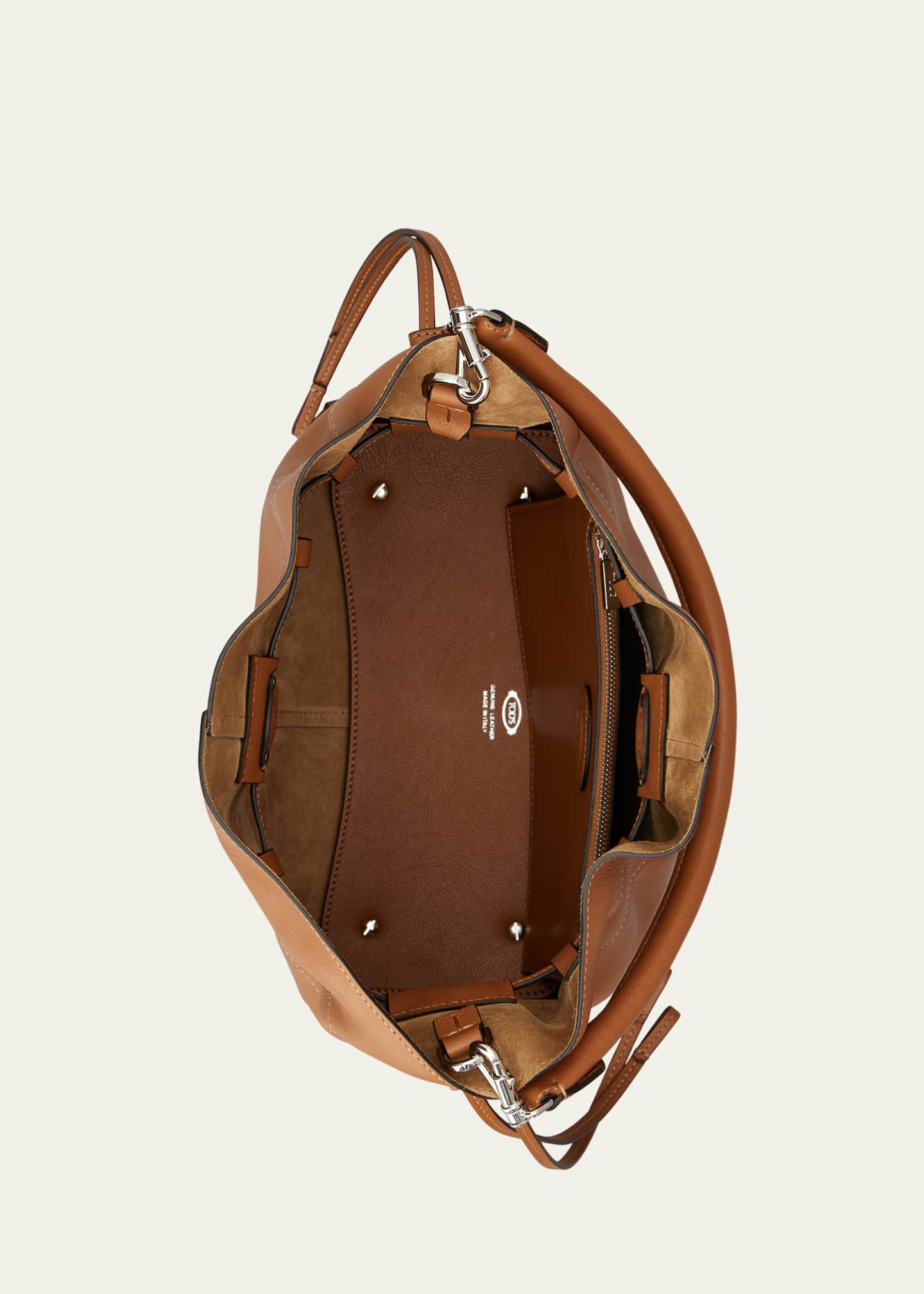 Tod's Drawstring Ruched Leather TopHandle Bag Bergdorf Goodman