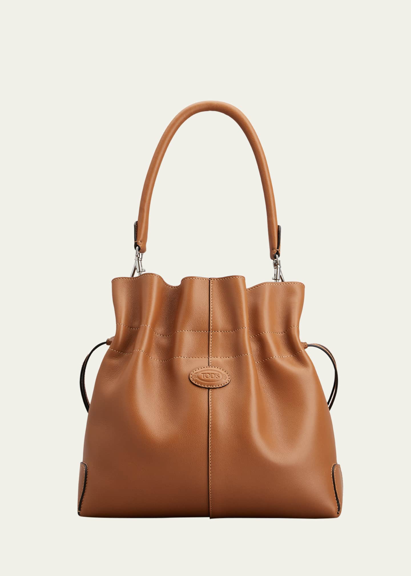 Tod's Drawstring Ruched Leather TopHandle Bag Bergdorf Goodman