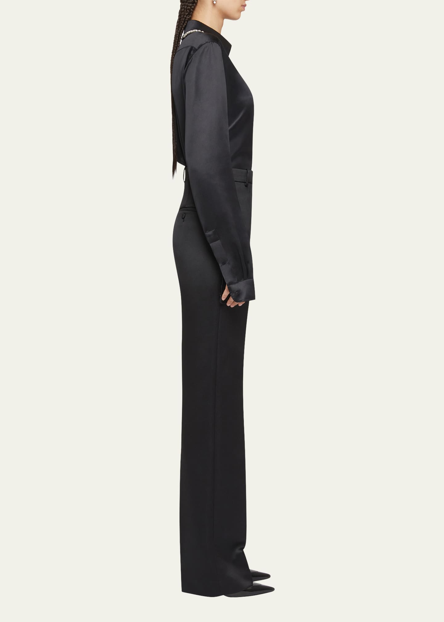 Givenchy Satin Straight Leg Pants