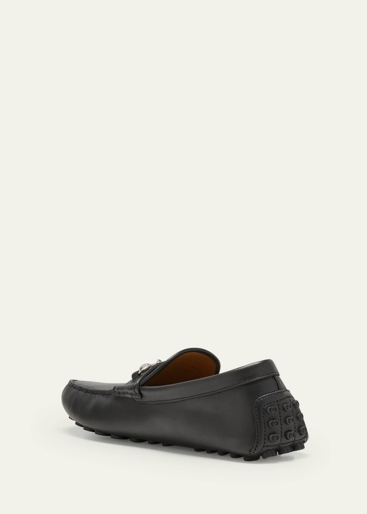 Gucci Men's Byorn Horsebit Leather Drivers Image 4 of 5