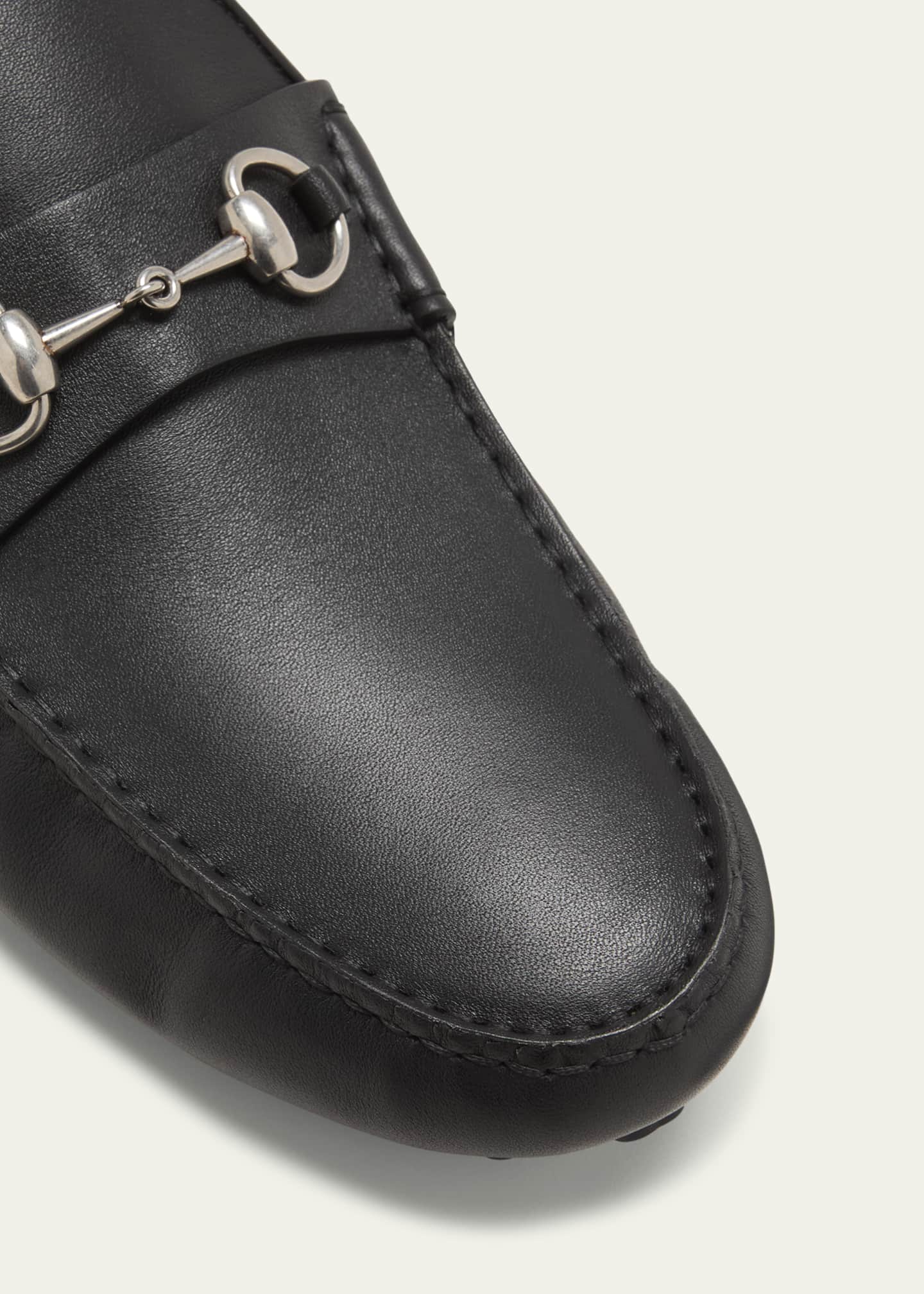 Gucci Men's Byorn Horsebit Leather Drivers Image 5 of 5