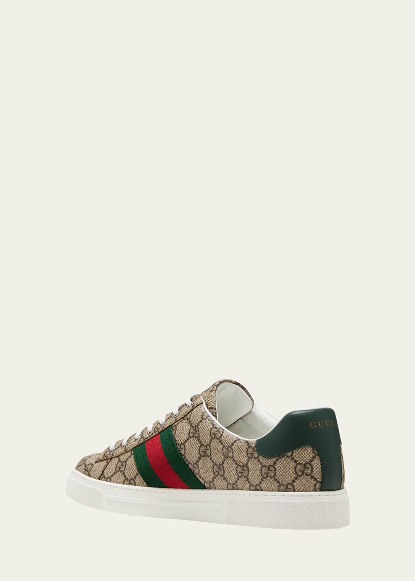 Gucci Men's Gucci Ace Low-Top Sneakers with Web - Bergdorf Goodman