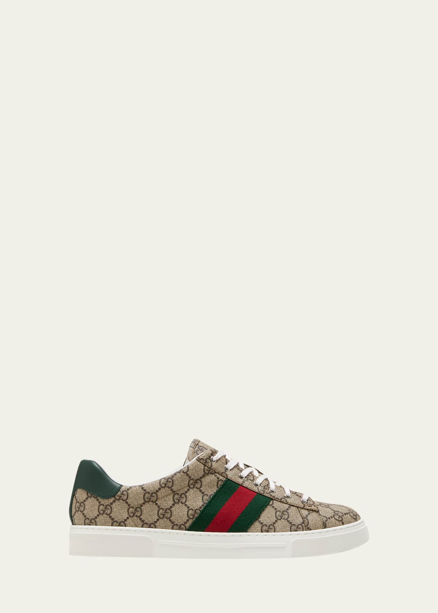 Gucci Men's Gucci Ace Low-Top Sneakers with Web - Bergdorf Goodman