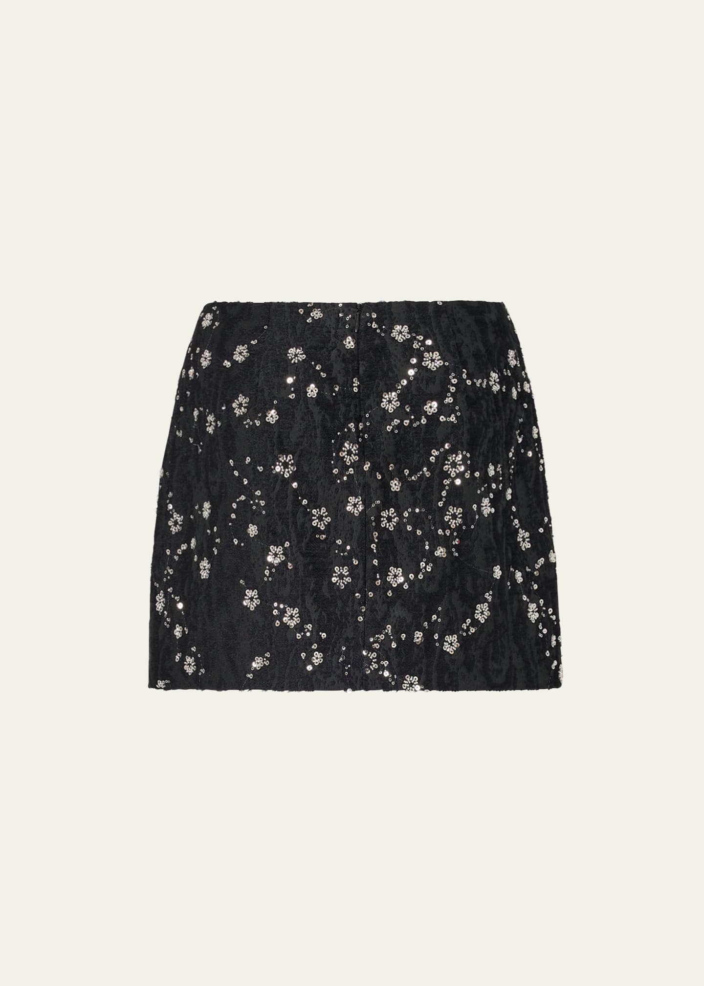 Floral sequin mini skirt online