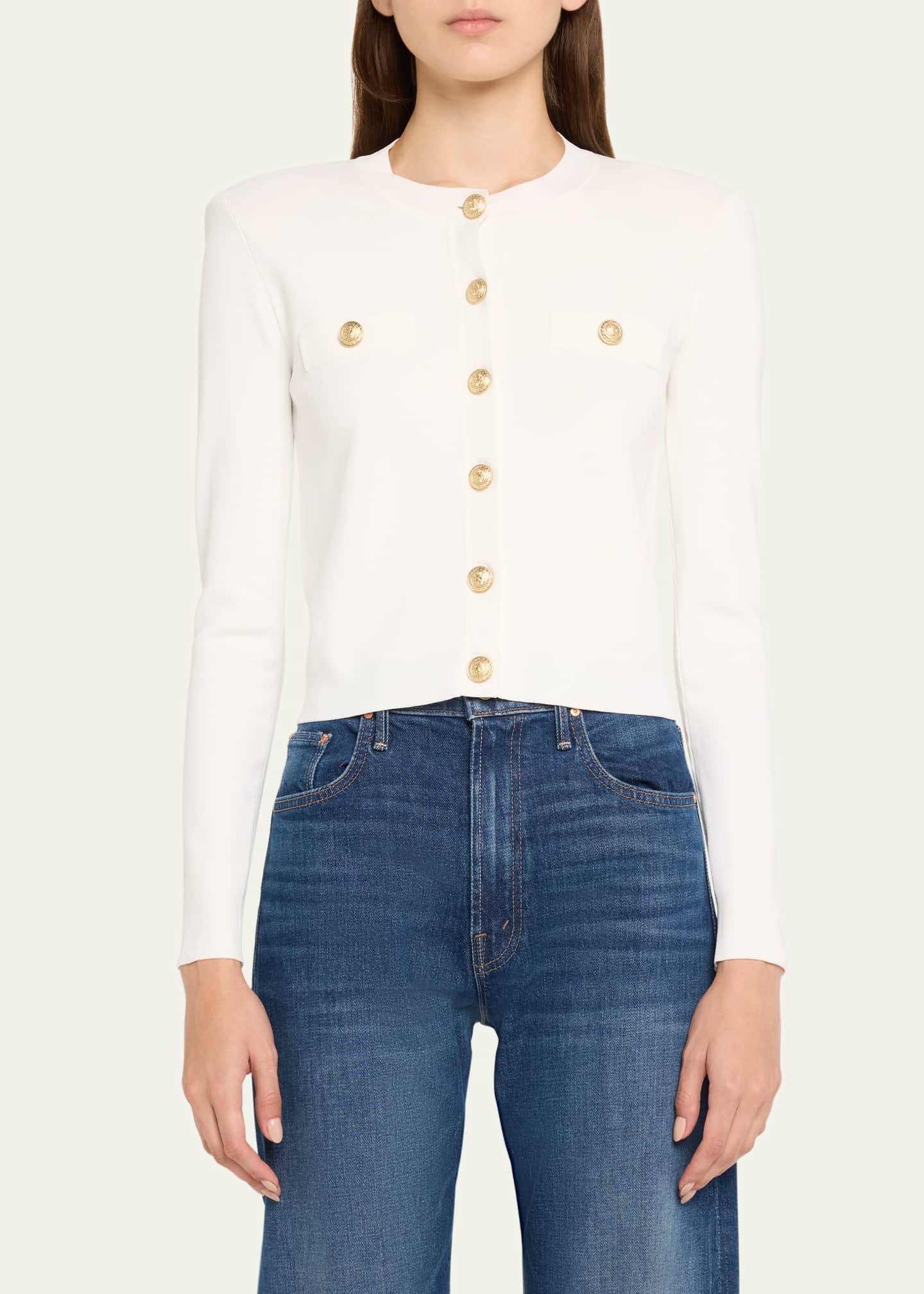 L'Agence Toulouse Button-Down Cardigan - Bergdorf Goodman