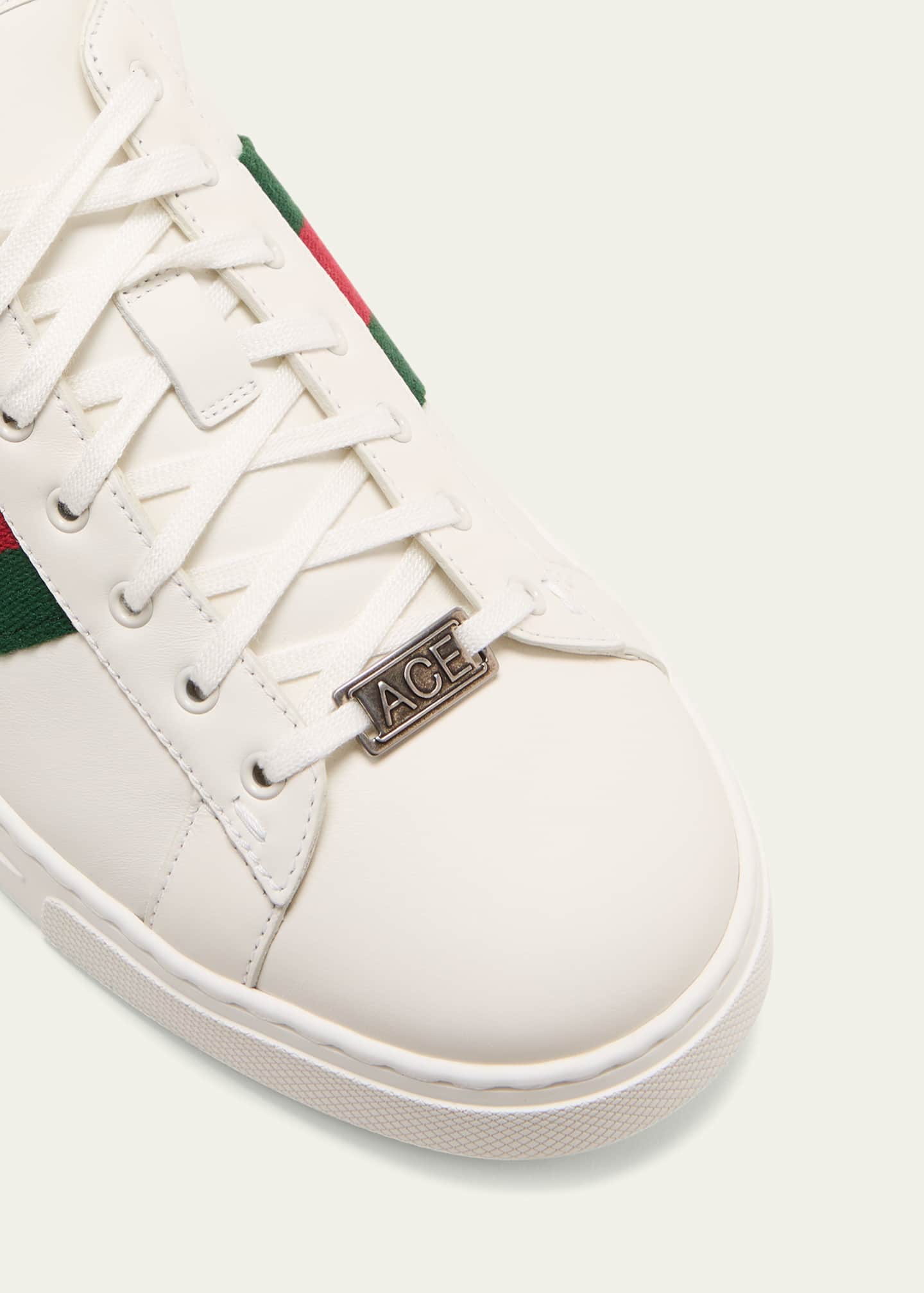 【関税＆送料込み】Gucci Ace Leather Low-Top Sneakers Gucci White Leather Web Detail Ace Low Top Sneakers Size 37