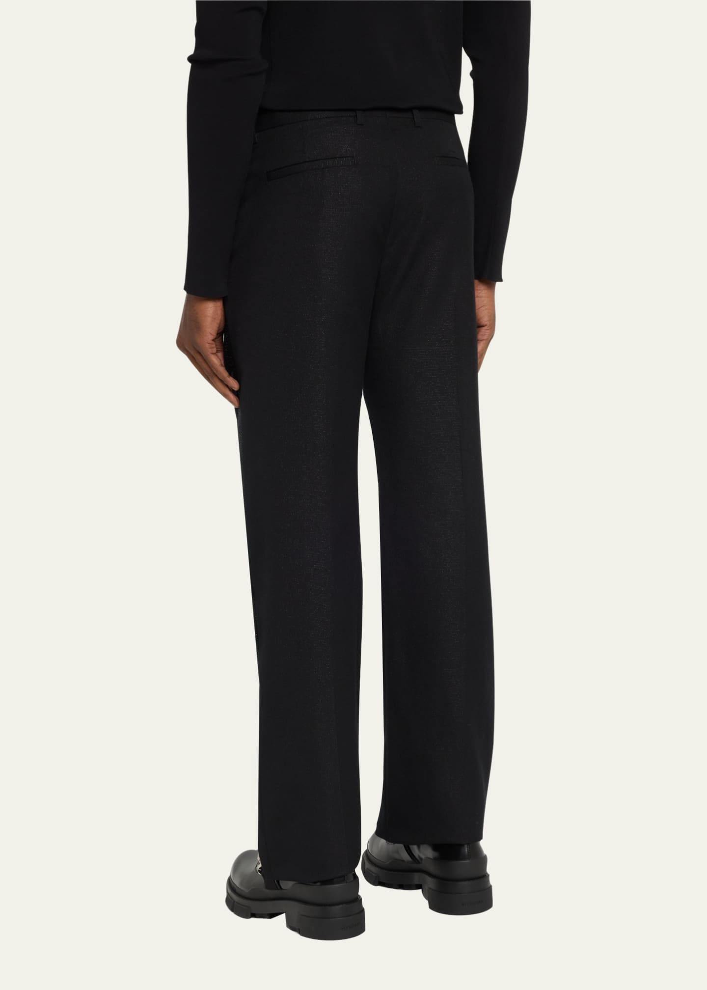 Givenchy Men's Wool Trousers with Side Crystal Embellishments Bergdorf Goodman
