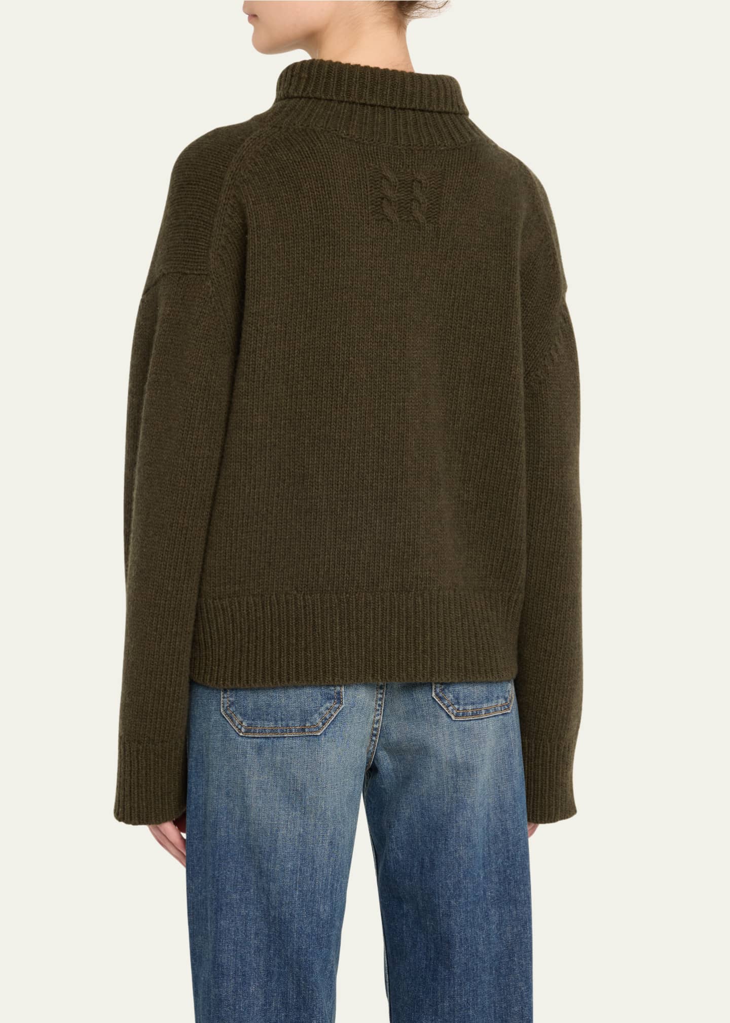 Nili Lotan Omaira Funnel-Neck Wool Sweater Image 3 of 5
