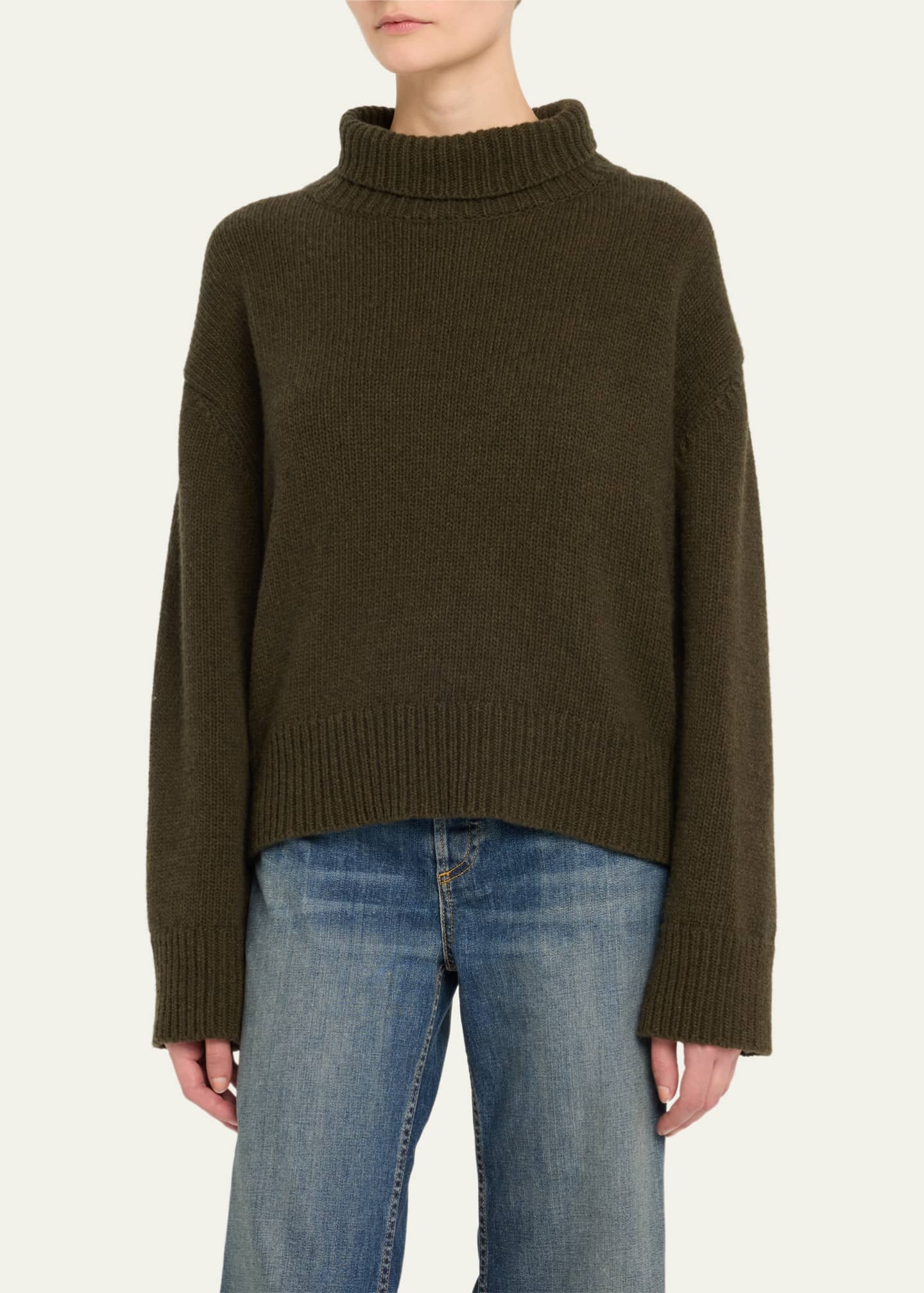 Nili Lotan Omaira Funnel-Neck Wool Sweater Image 4 of 5