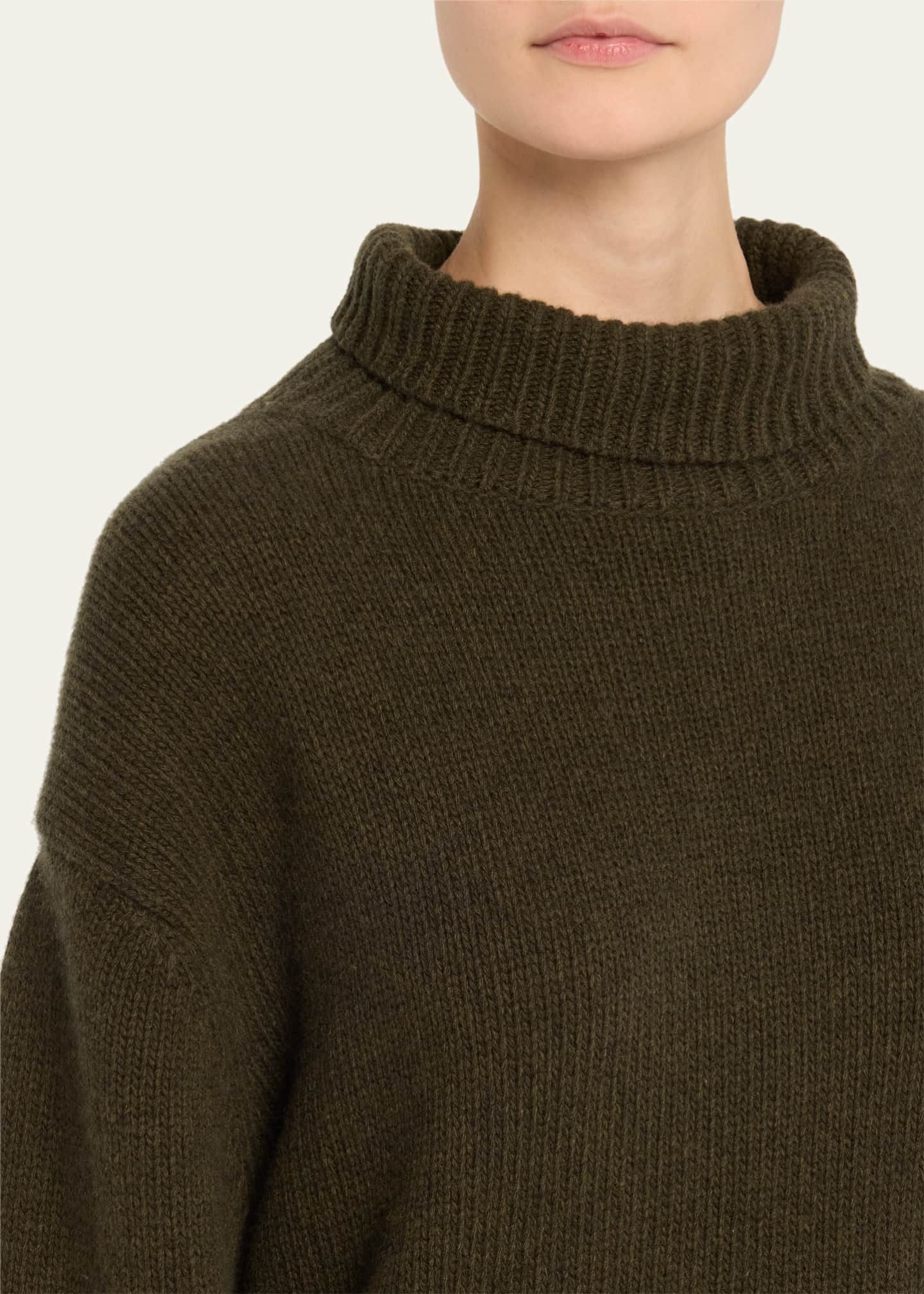 Nili Lotan Omaira Funnel-Neck Wool Sweater Image 5 of 5