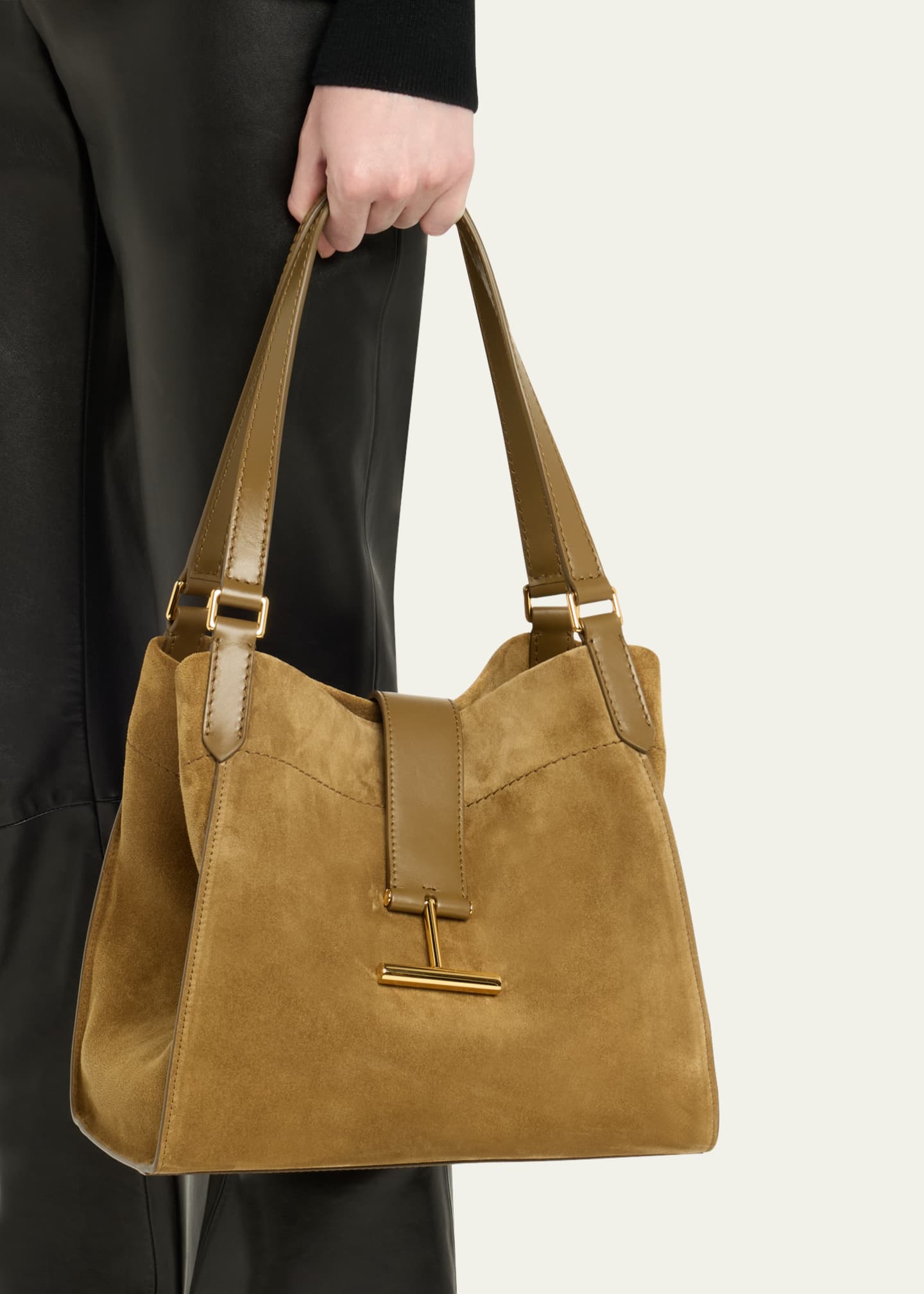 TOM FORD Tara Medium Tote in Suede Image 2 of 6