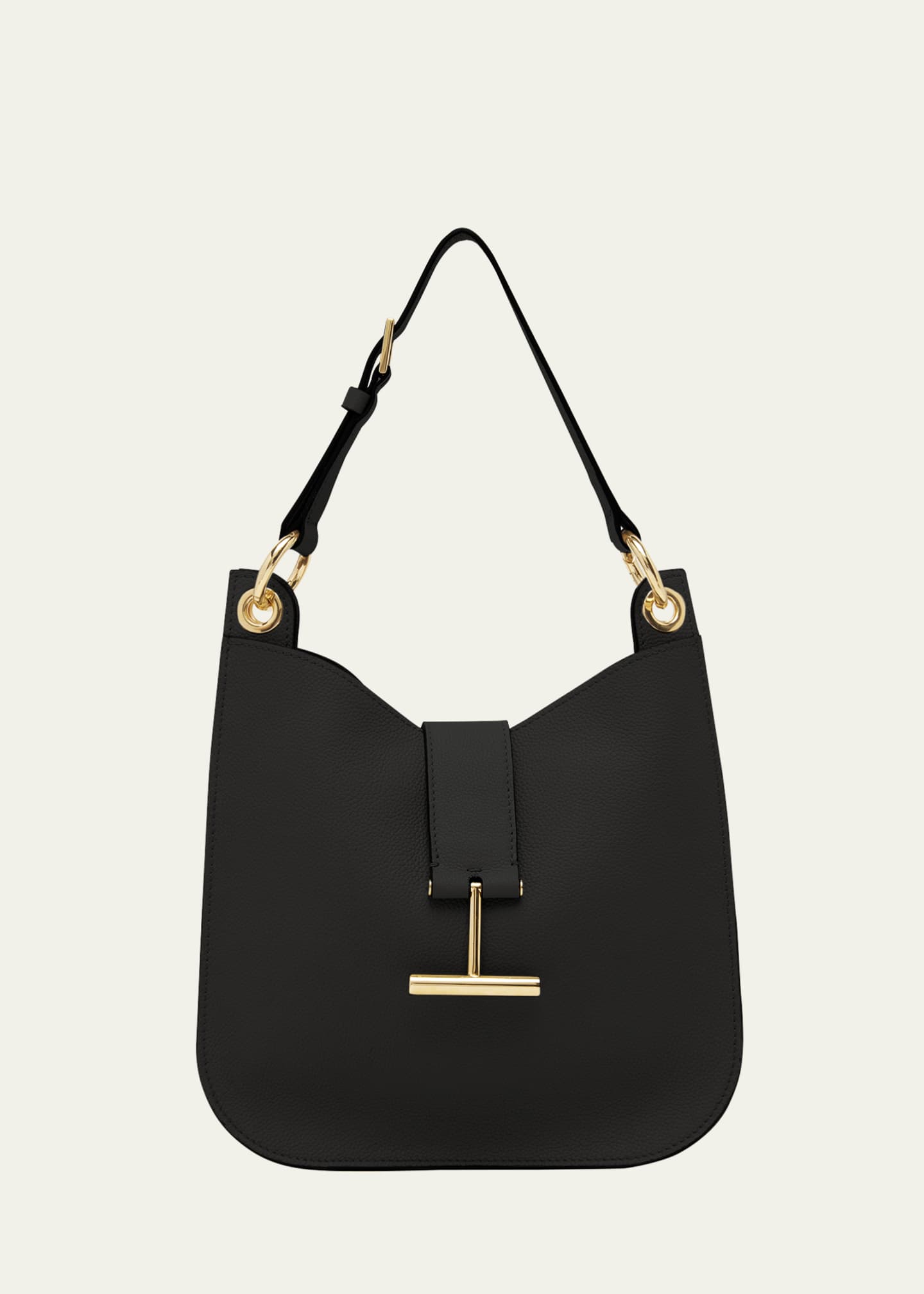 TOM FORD Tara Small Hobo Crossbody in Grained Leather Image 1 of 6