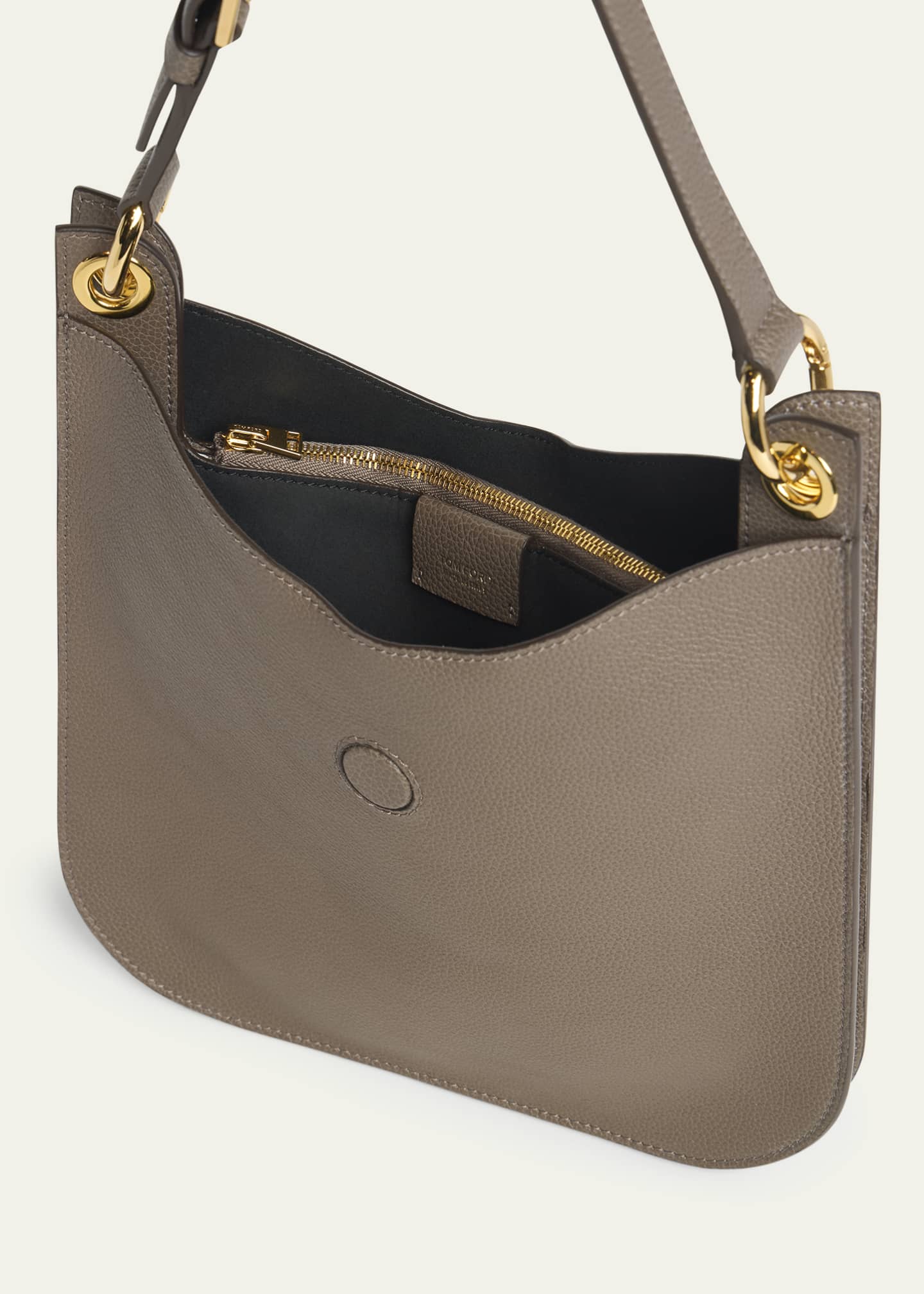 TOM FORD Tara Small Hobo Crossbody in Grained Leather Image 4 of 6