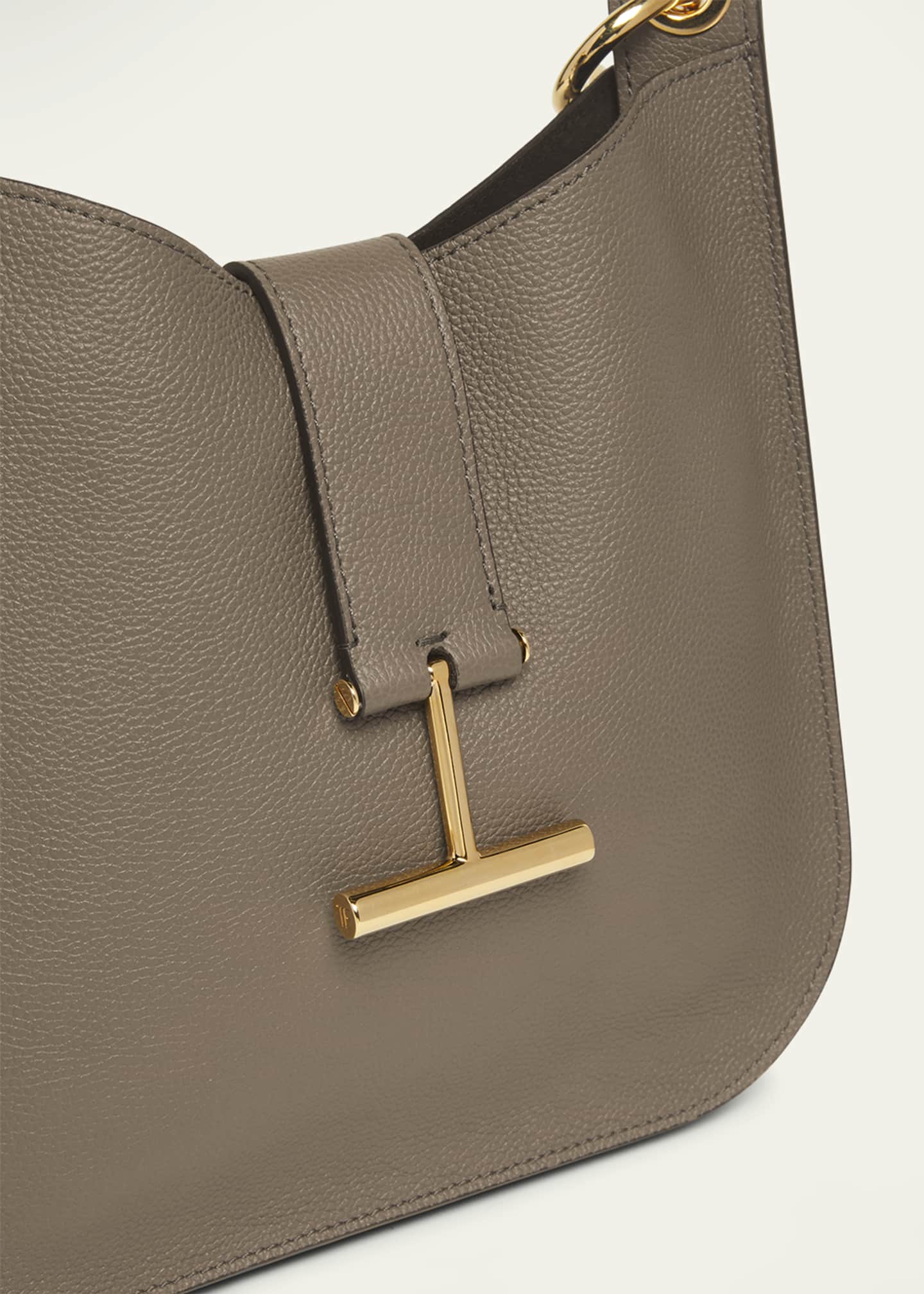 TOM FORD Tara Small Hobo Crossbody in Grained Leather Image 5 of 6