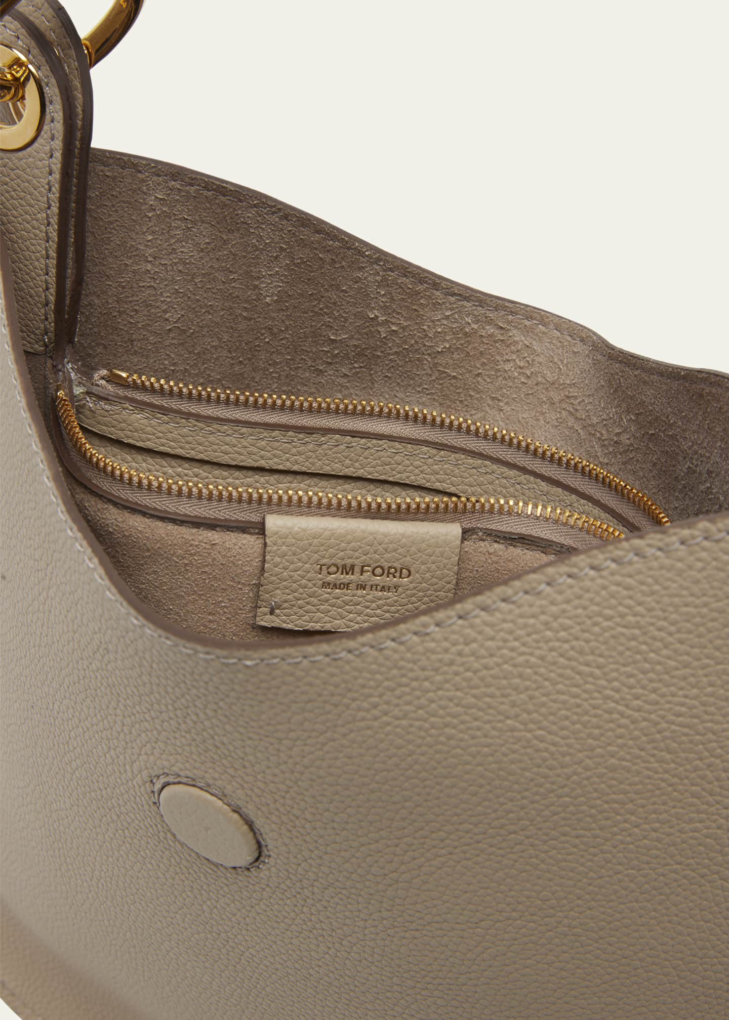 TOM FORD Tara Small Hobo Crossbody in Grained Leather Image 4 of 6