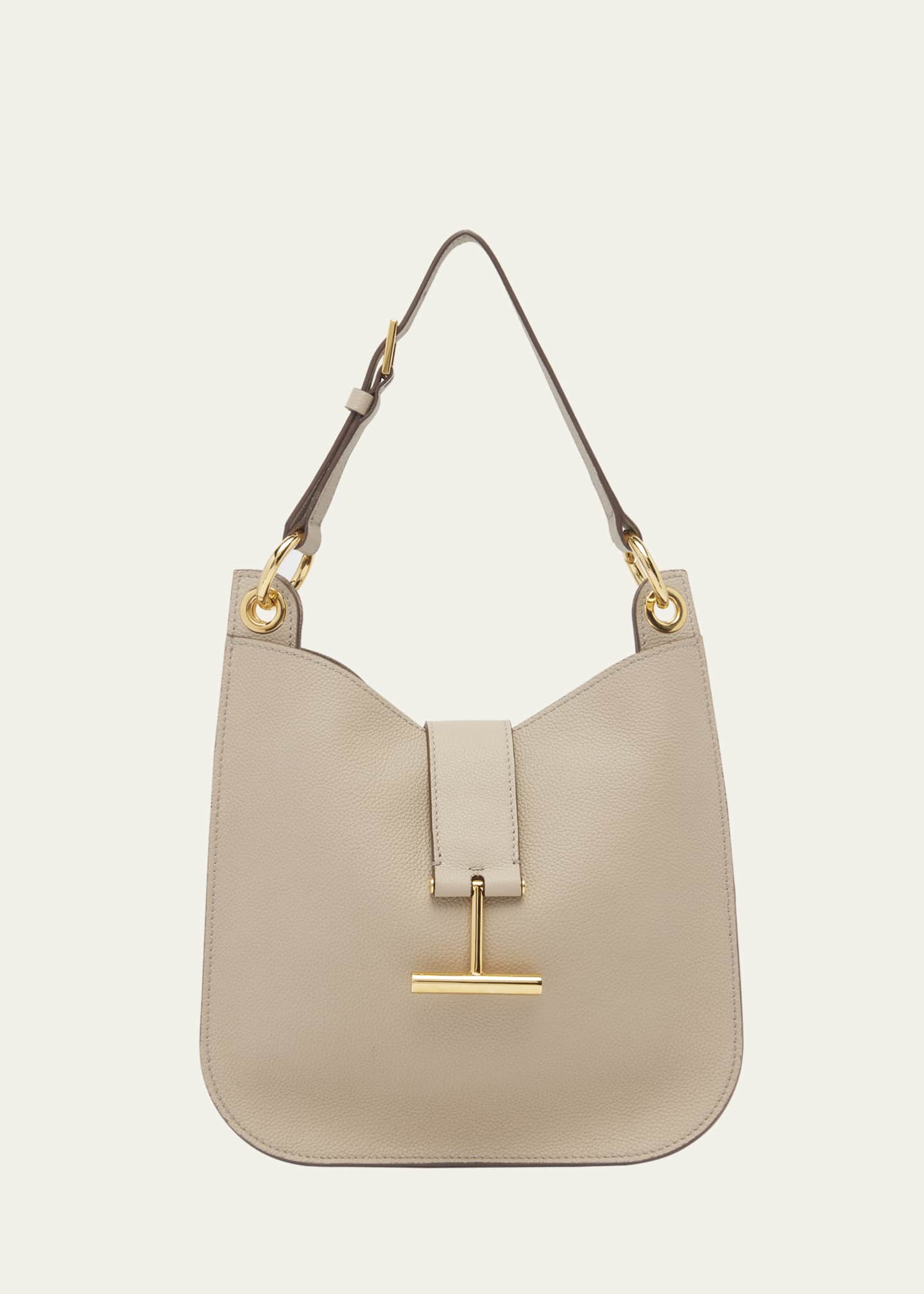 TOM FORD Tara Small Hobo Crossbody in Grained Leather Image 1 of 6