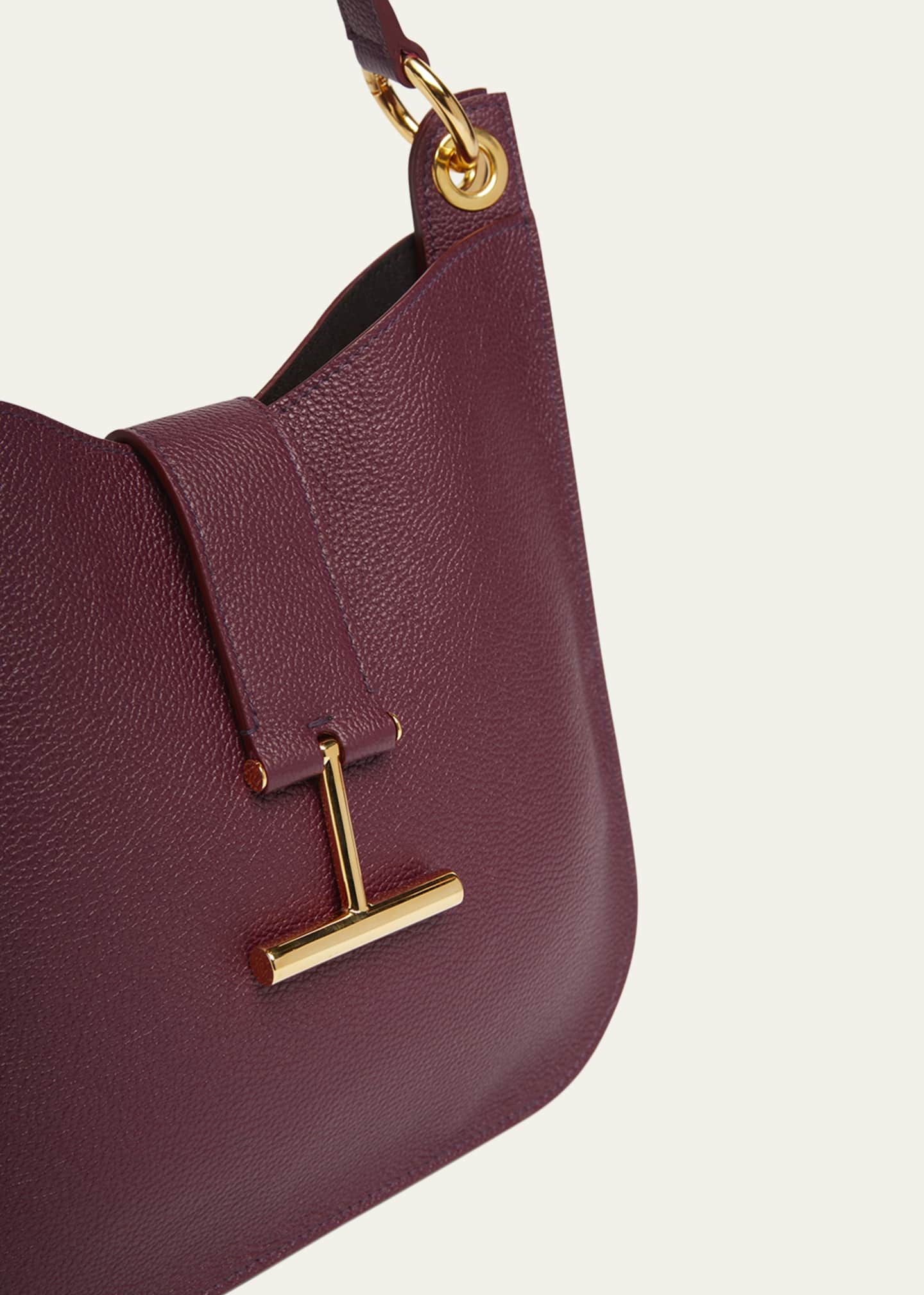 TOM FORD Tara Small Hobo Crossbody in Grained Leather Image 6 of 6