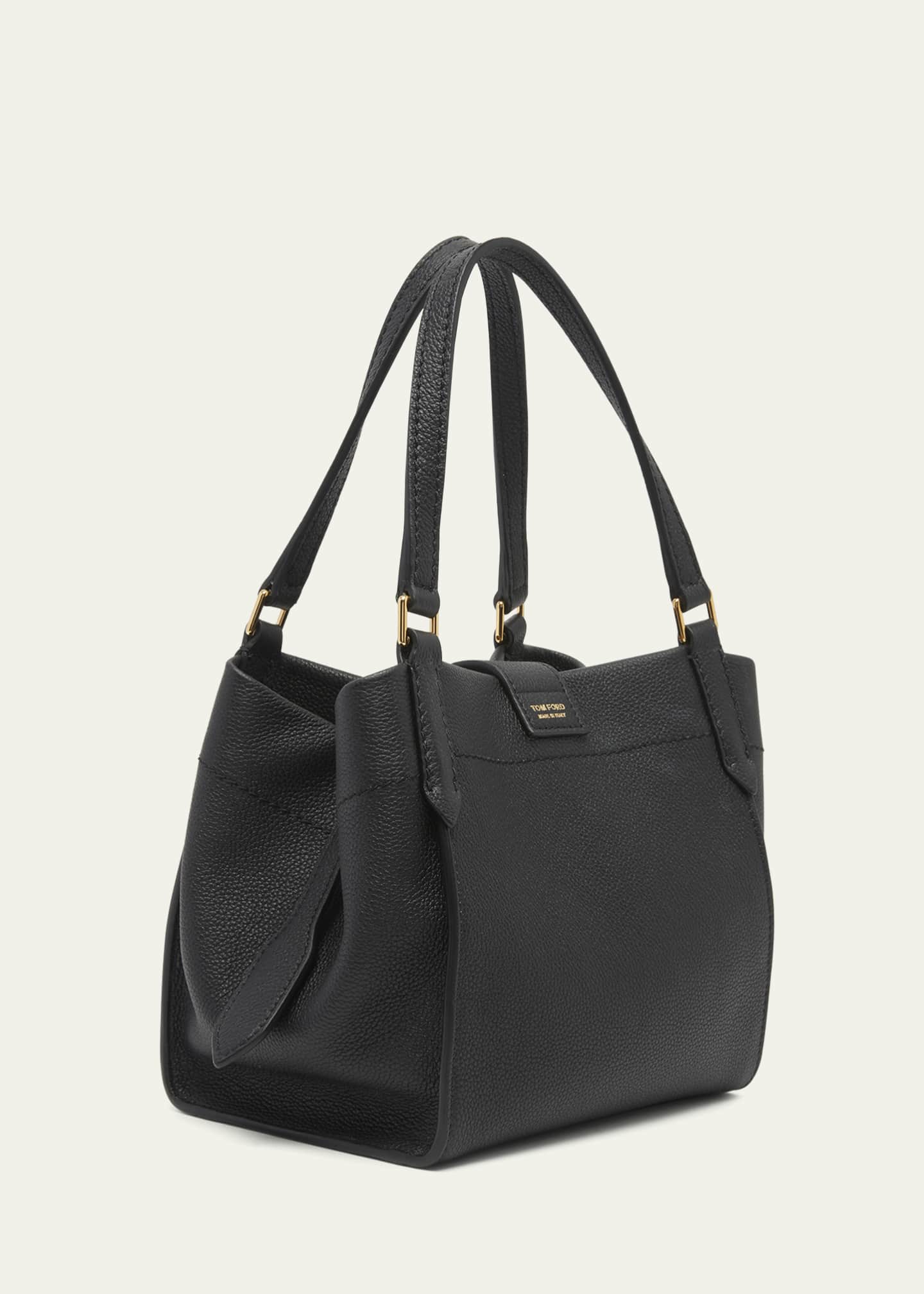 TOM FORD Tara Small Tote in Grained Leather Image 3 of 5
