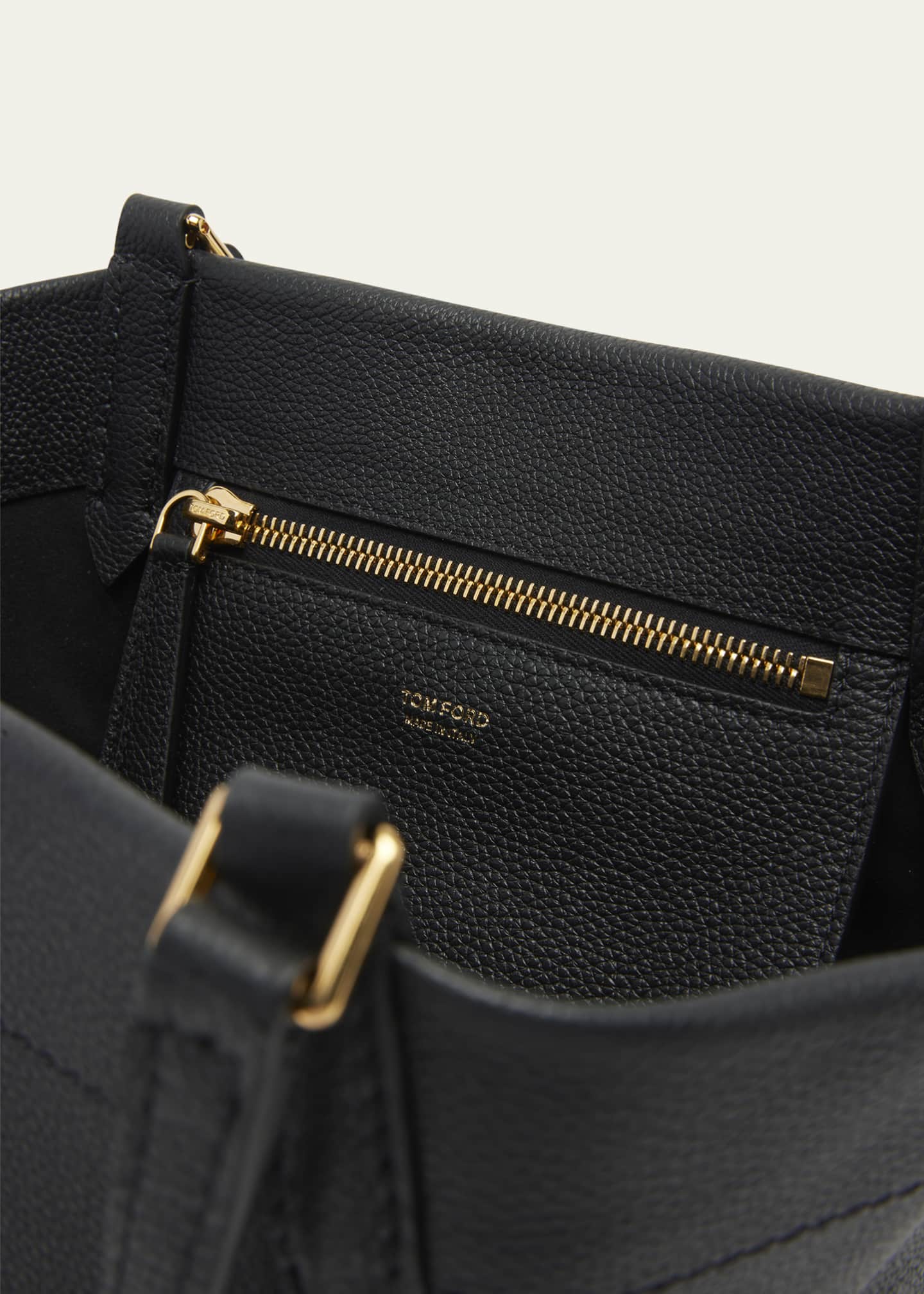 TOM FORD Tara Small Tote in Grained Leather Image 4 of 5