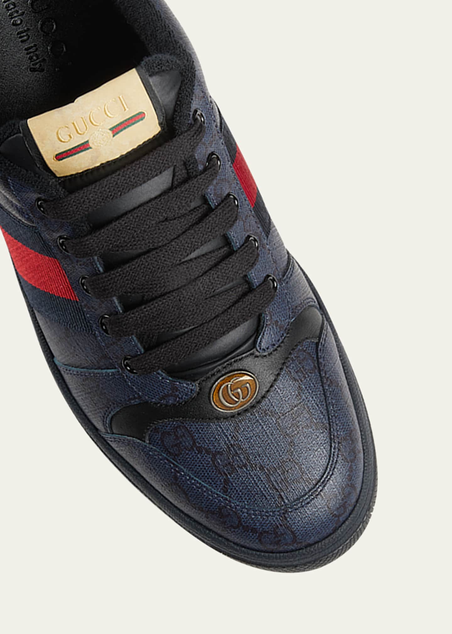 Gucci Men's Screener GG Canvas Low-Top Sneakers with Web Image 2 of 2