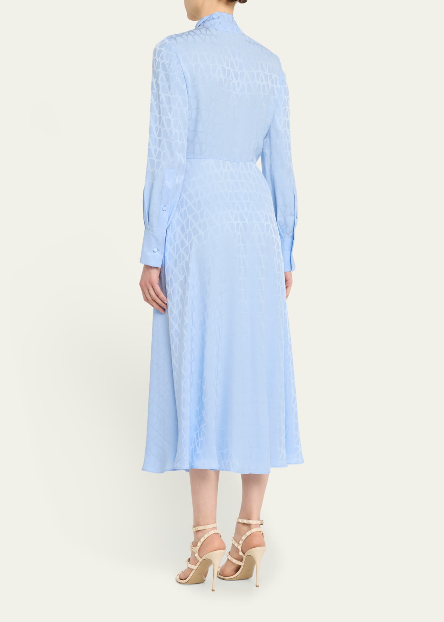 valentino tie neck dress