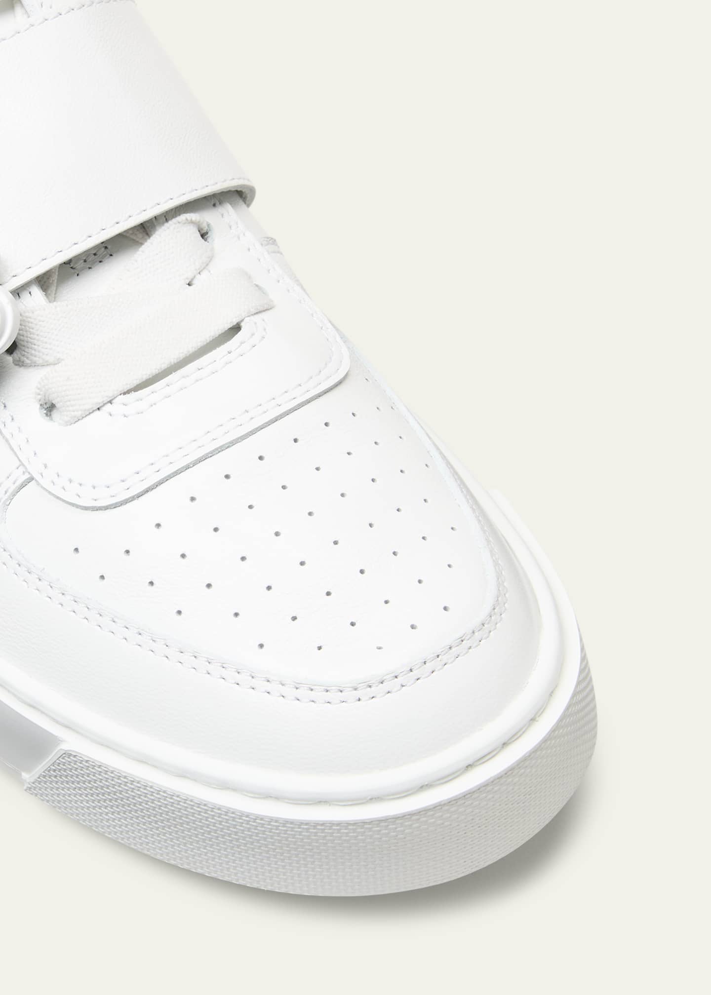 Roger Vivier Very Vivier Leather Crystal-Buckle Sneakers Image 5 of 5