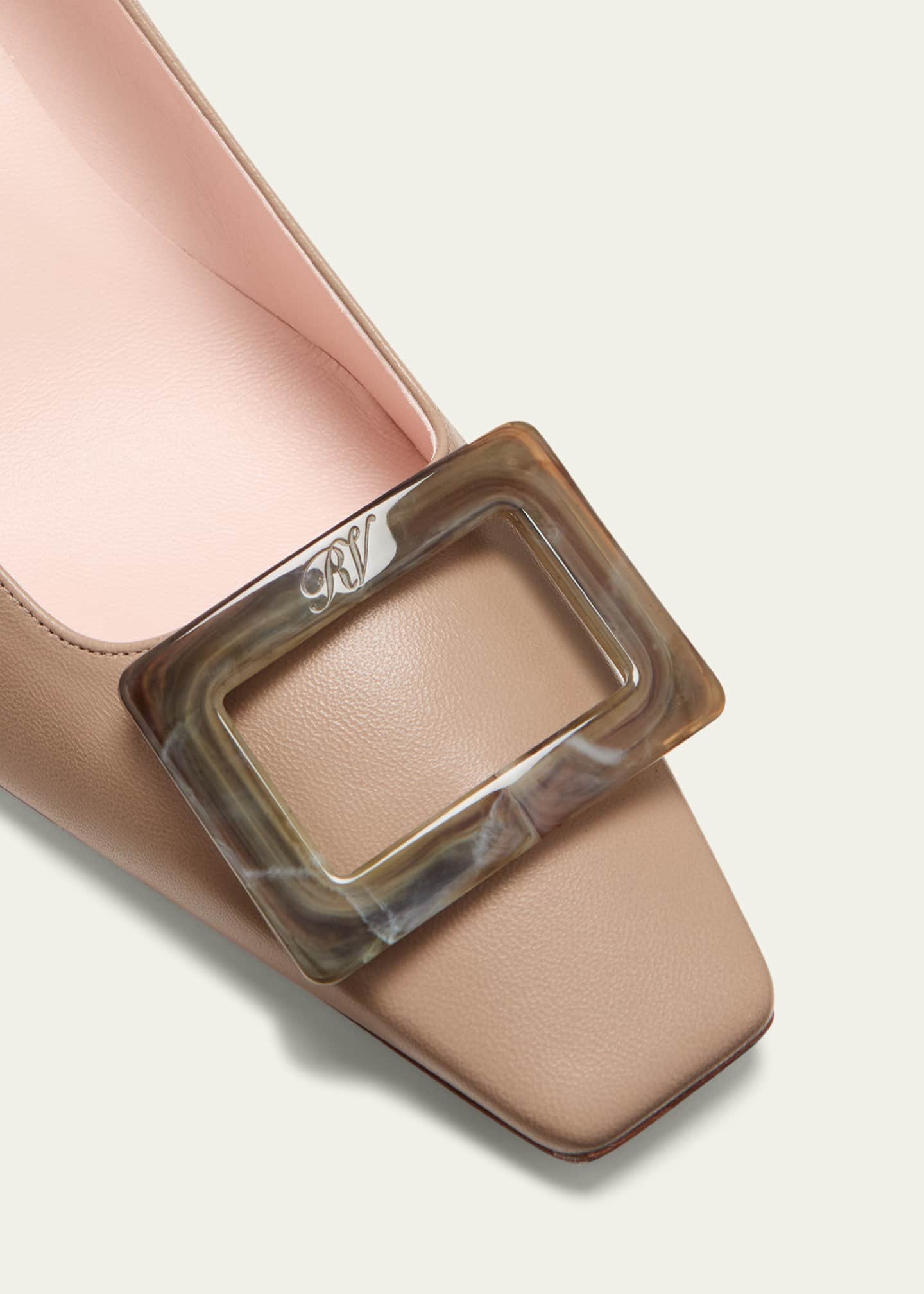 Roger Vivier Belle Vivier Leather Buckle Pumps Image 5 of 5