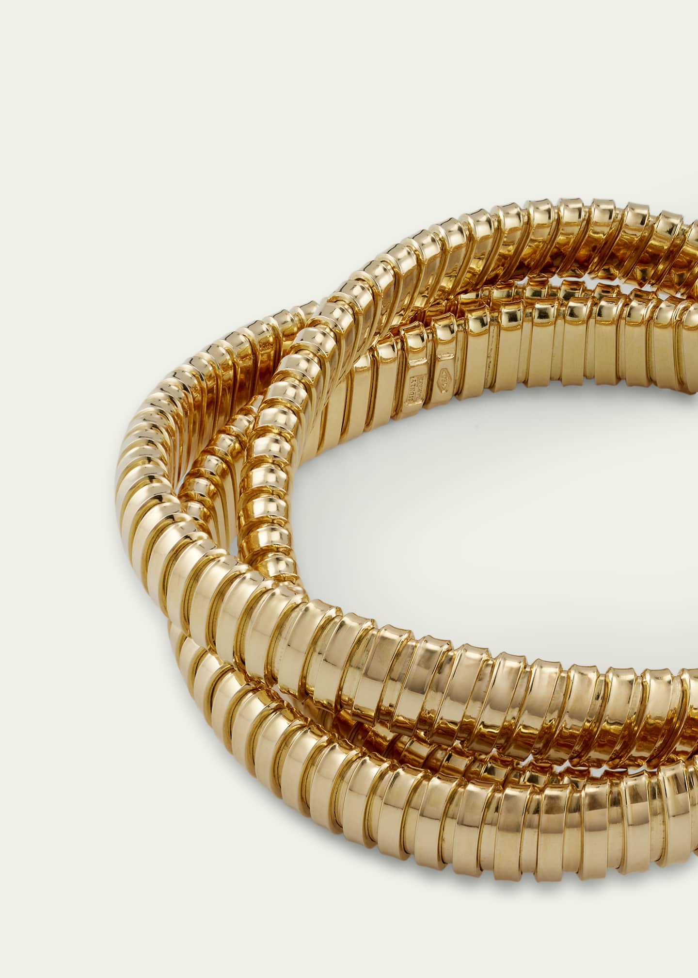 Sidney Garber 18K Yellow Gold 3 Band Rolling Bracelet, 9mm Image 2 of 3