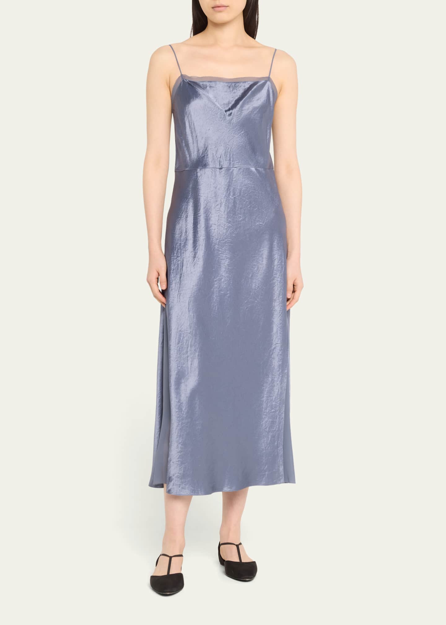 Vince Sheer Silk Paneled Long Slip Dress - Bergdorf Goodman