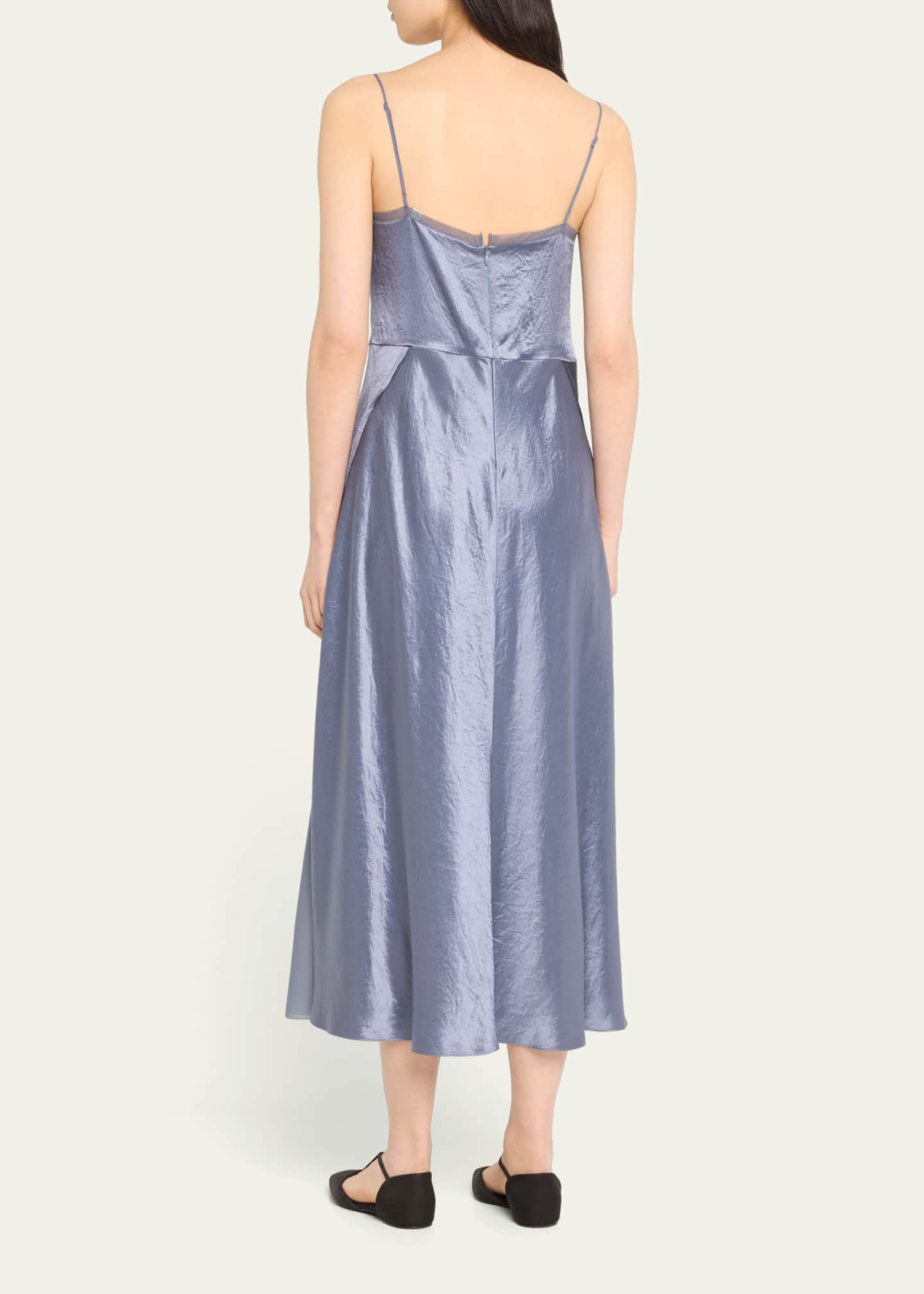 Vince Sheer Silk Paneled Long Slip Dress Bergdorf Goodman