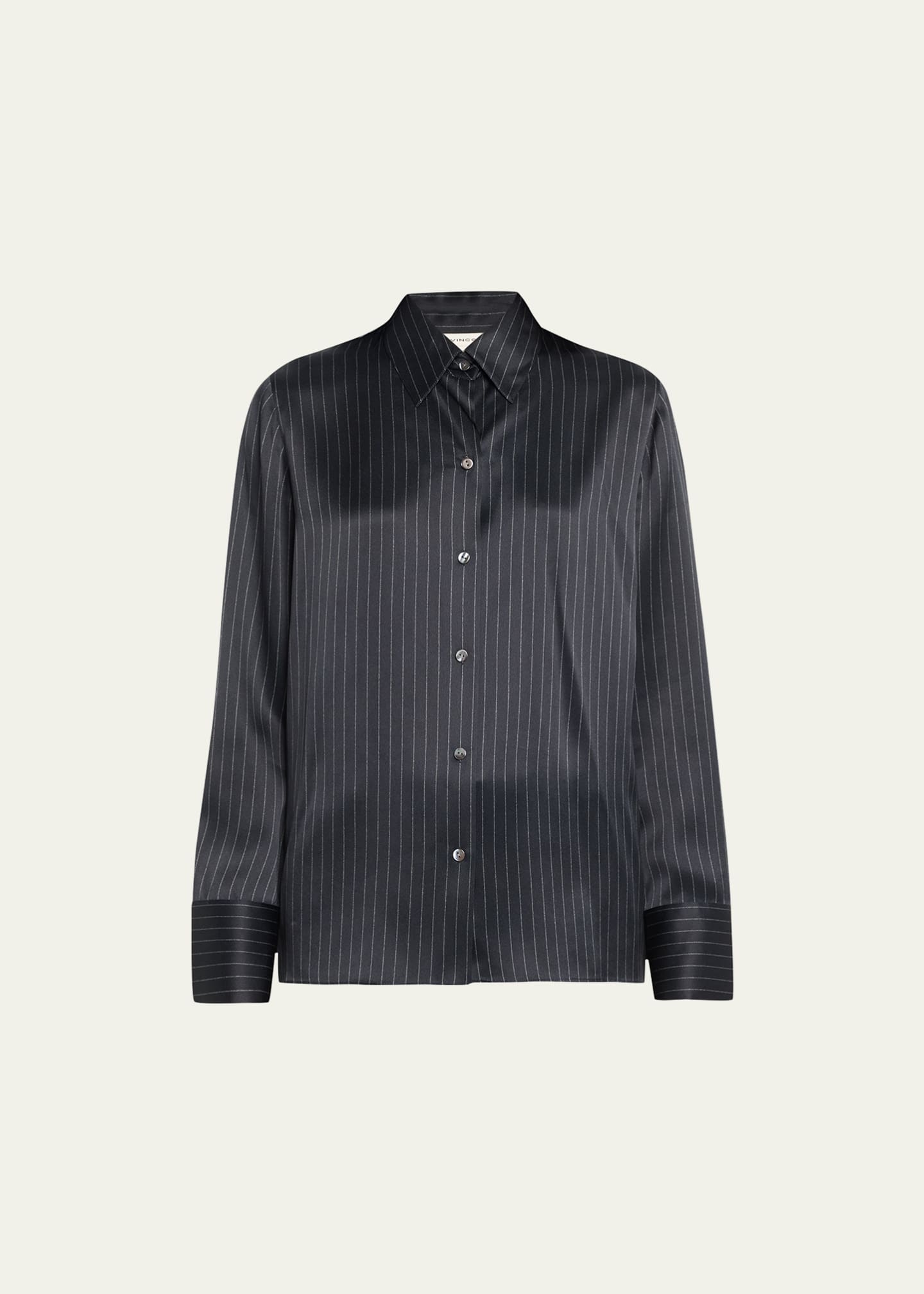 Black pinstripe cheap shirt