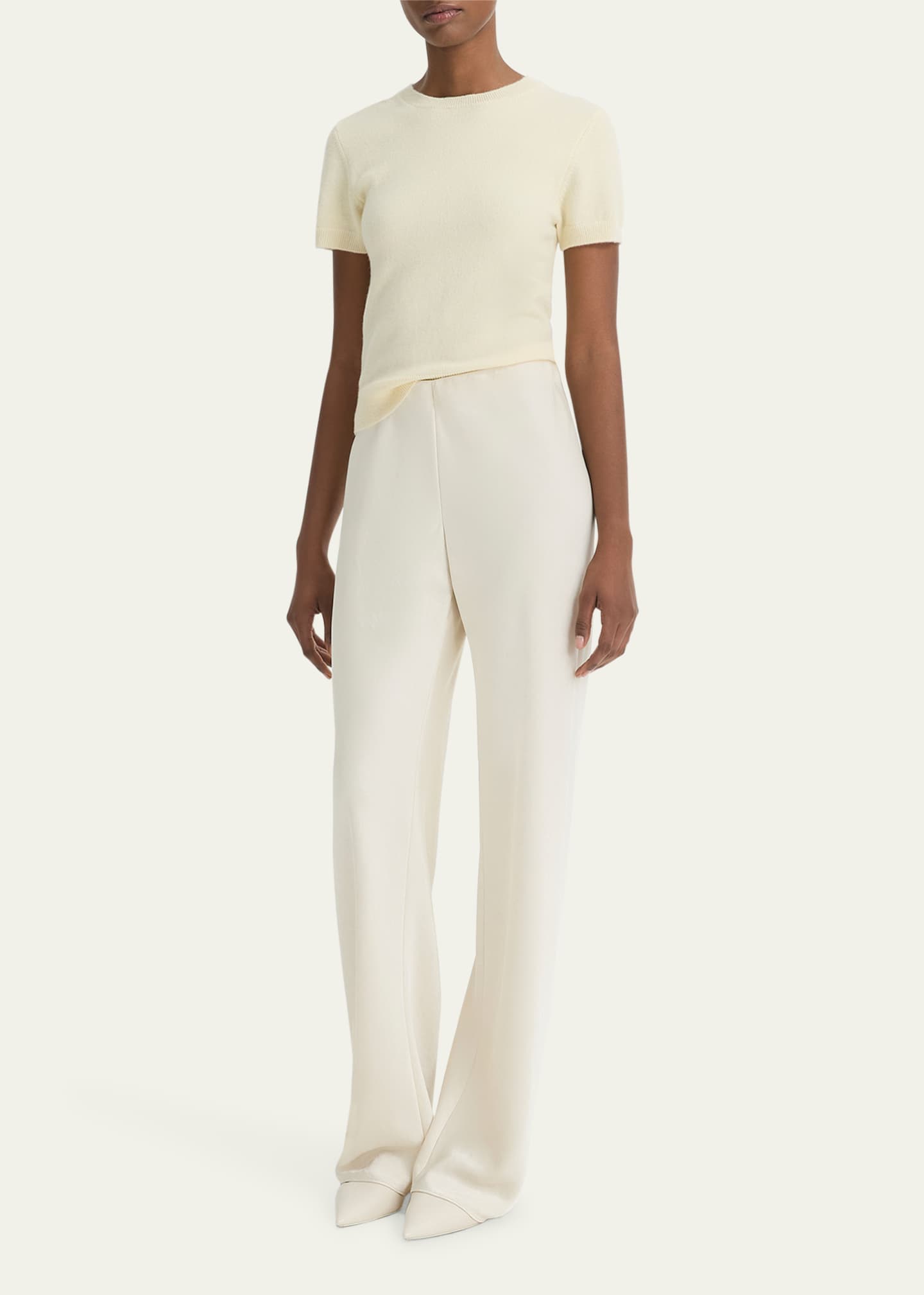 Vince Fluid Bias-Cut Crushed Satin Pants Image 4 of 5