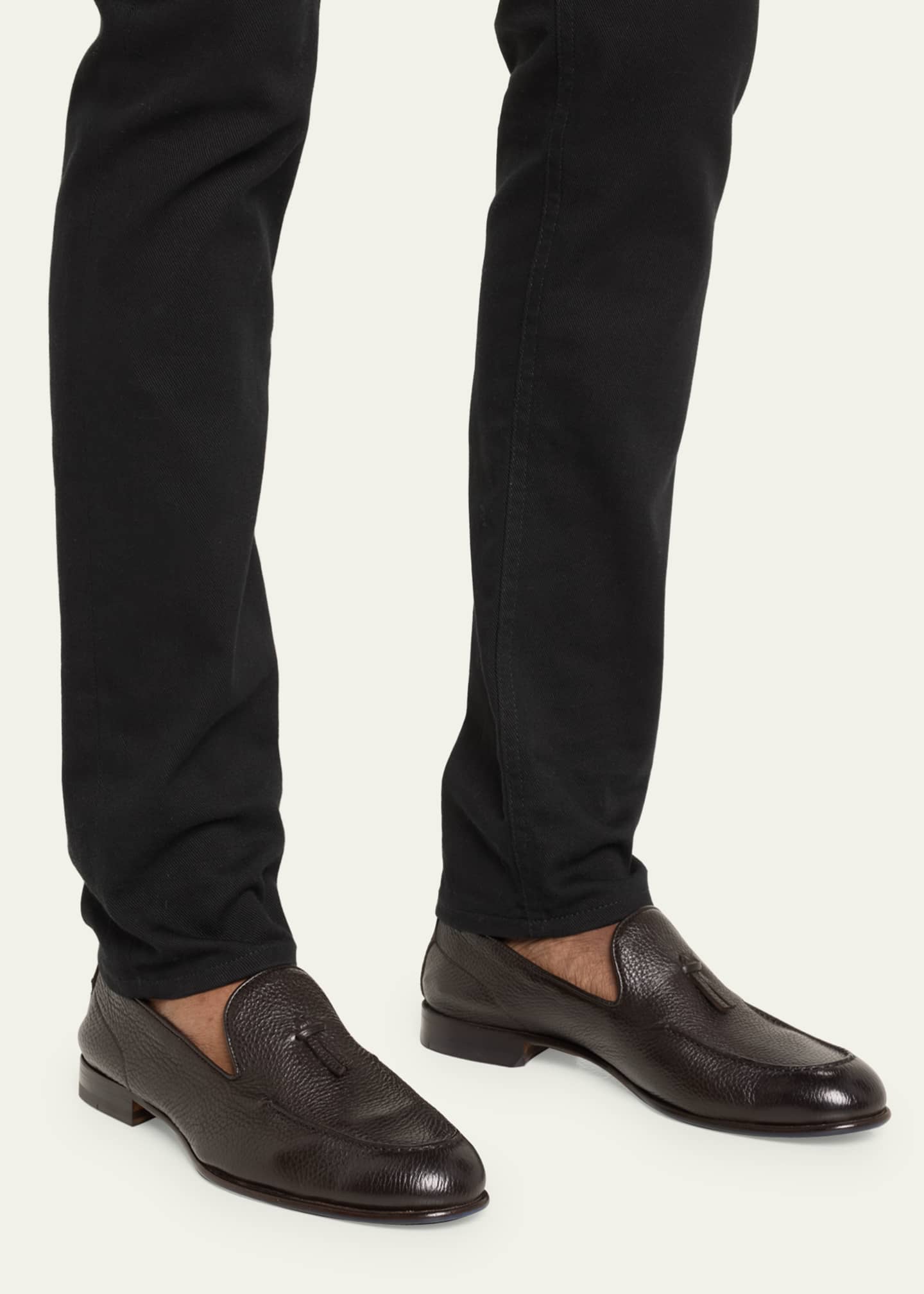 di Bianco Men's Turati Deerskin Tassel Loafers Image 2 of 5