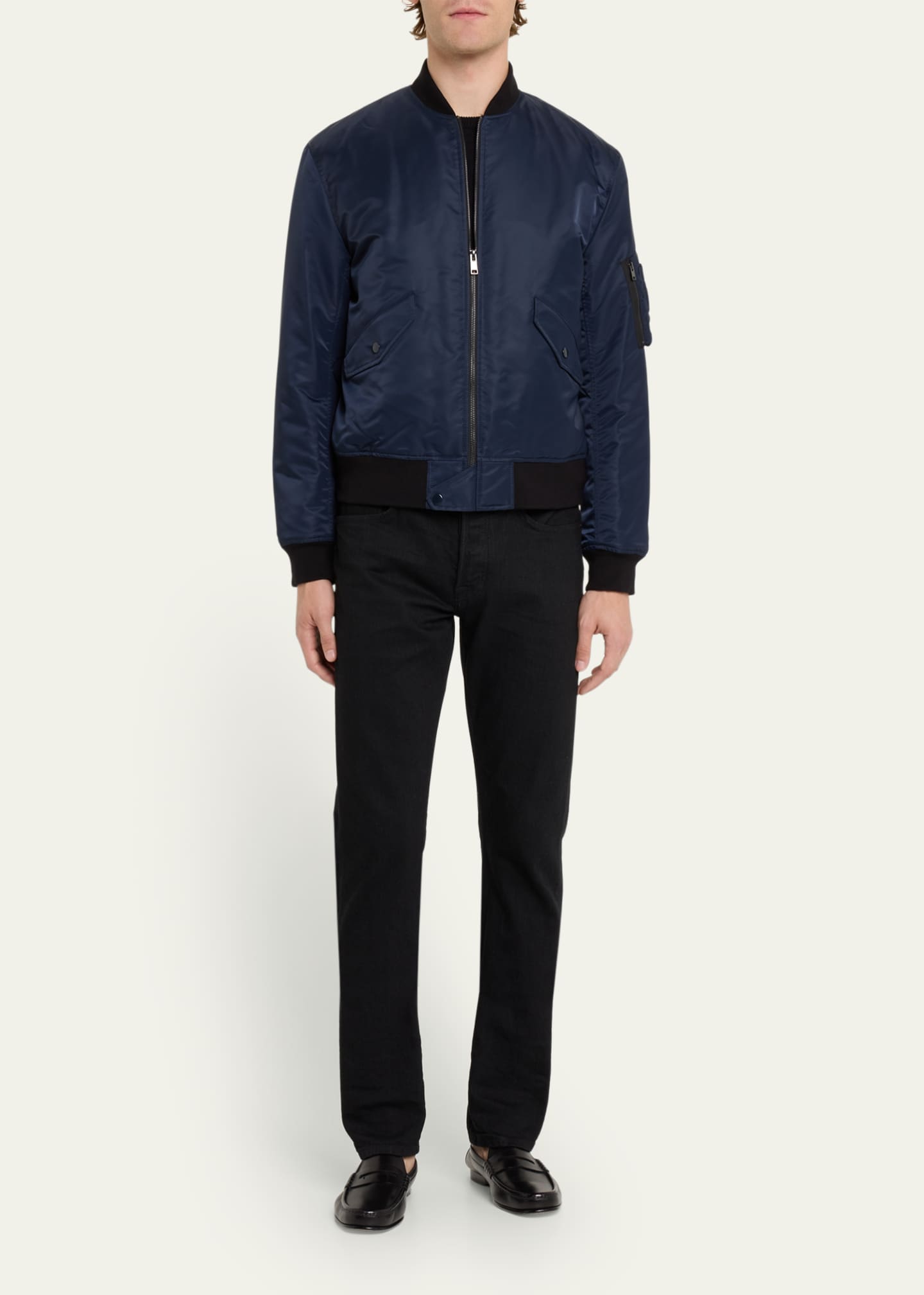Theory Men s Nylon Bomber Jacket Bergdorf Goodman
