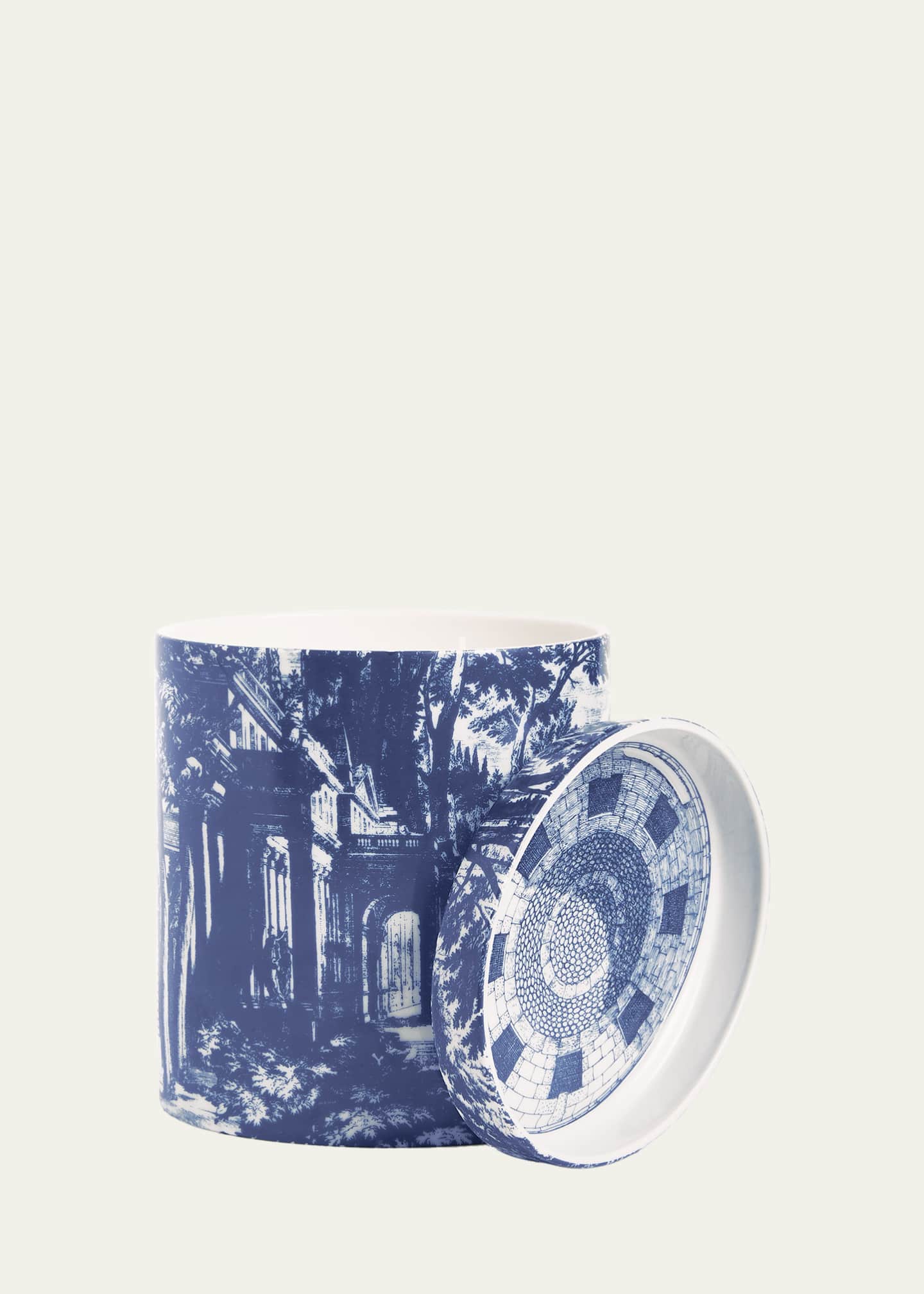 Fornasetti Scented Candle Large Blue & White/ Giardino Settecentesco Image 2 of 4