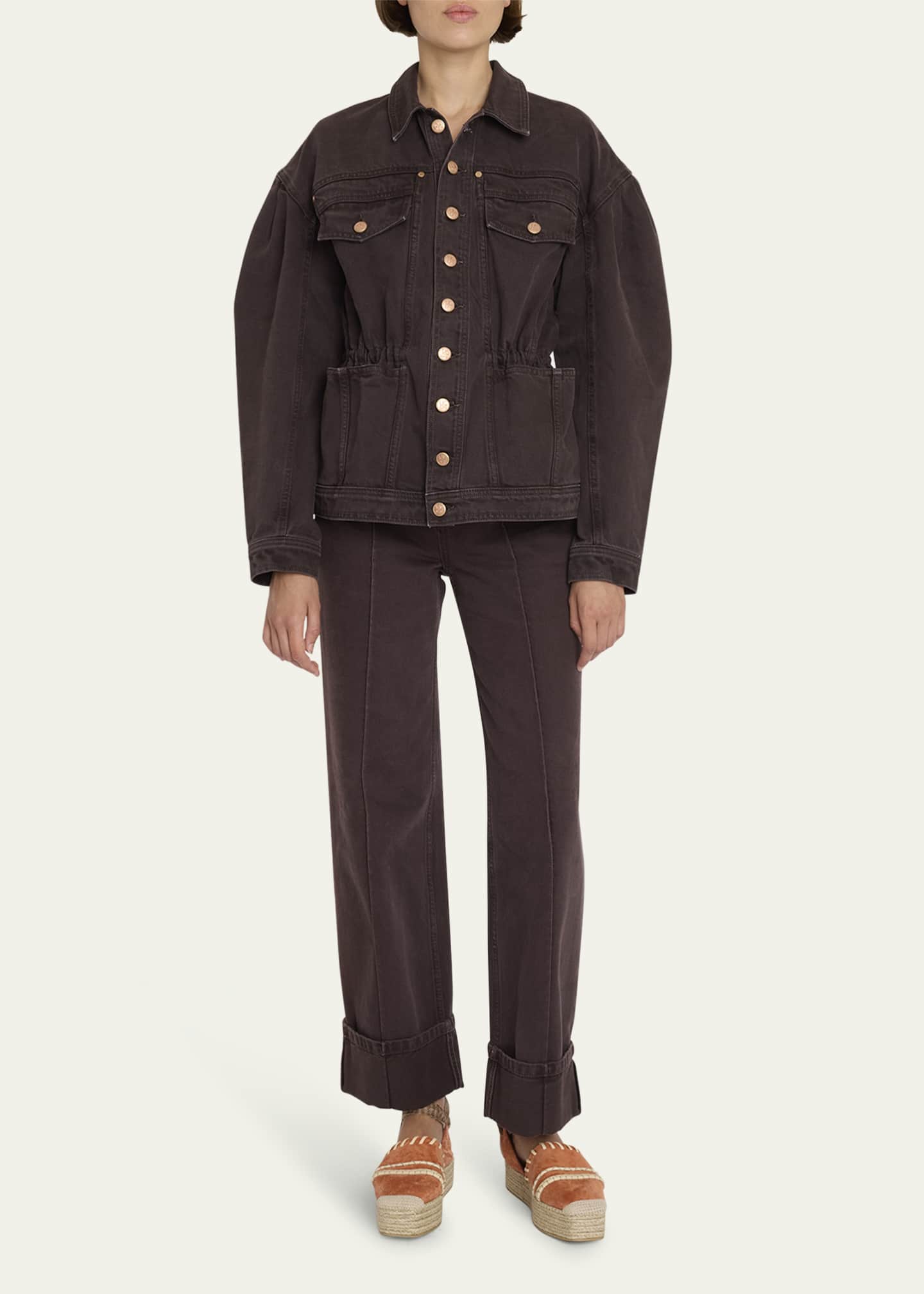 Ulla Johnson The Odette CInched Waist Denim Jacket