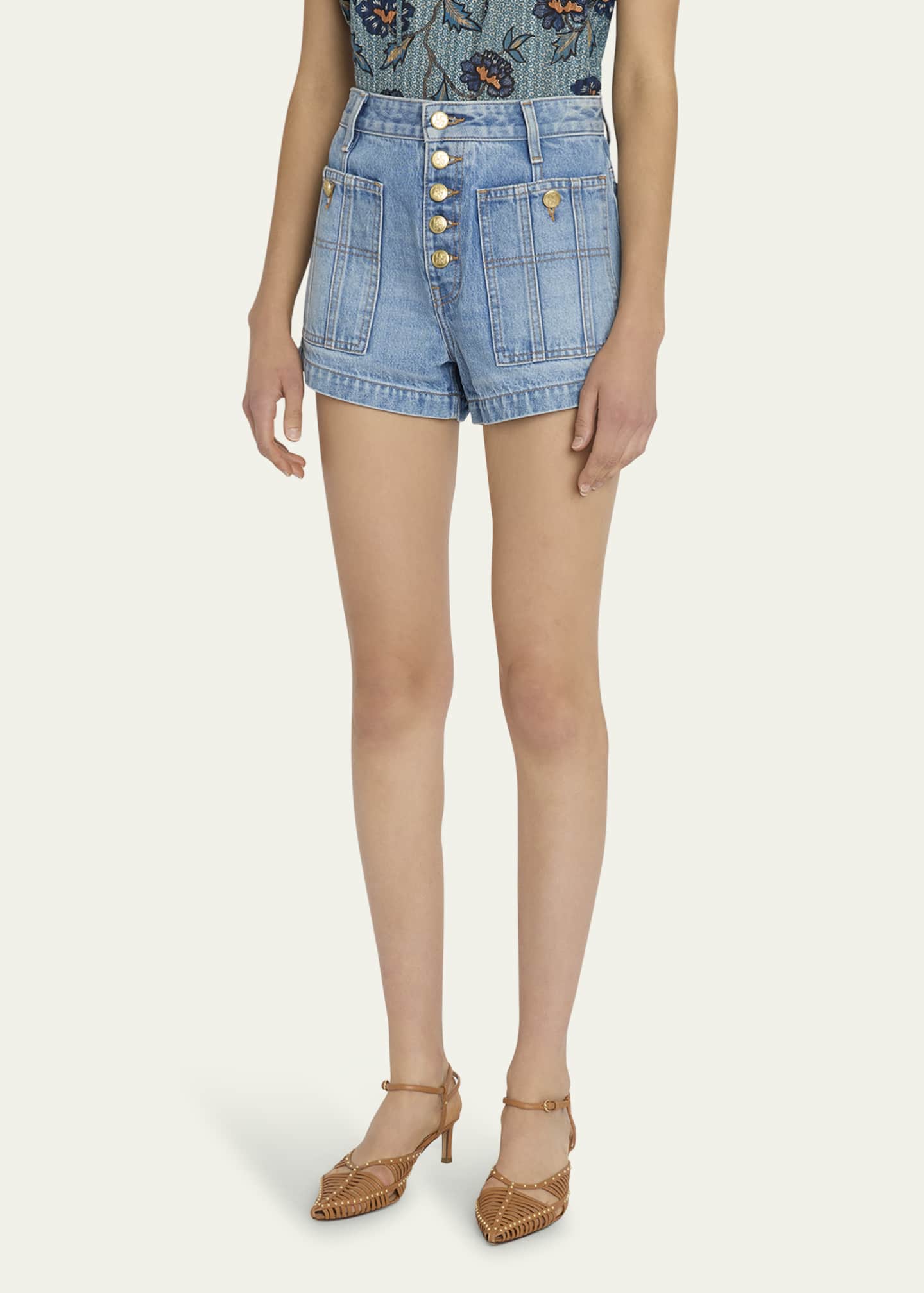Ulla johnson 2024 cass denim shorts