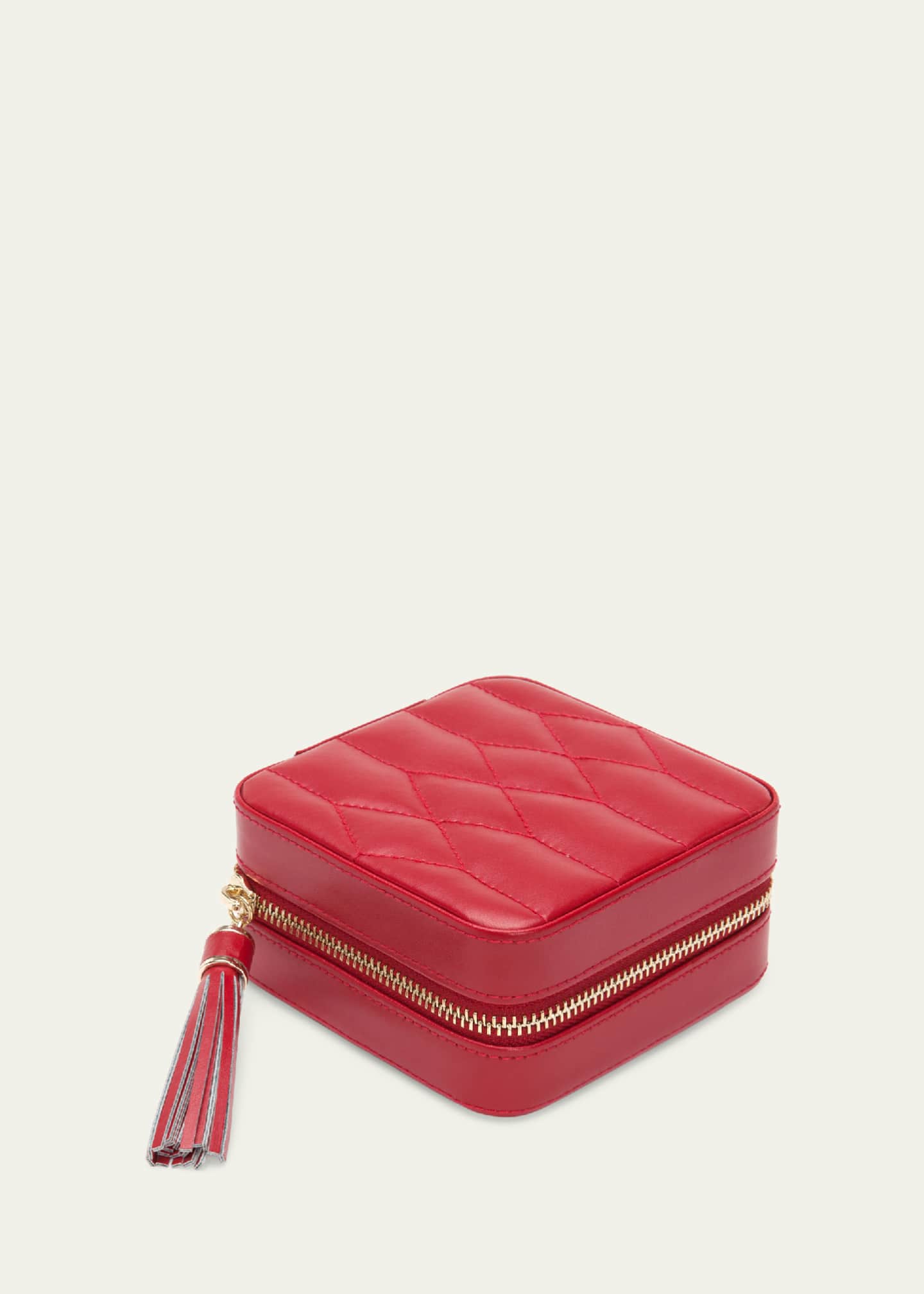Wolf Designs Caroline Red Zip Travel Case Image 2 of 5