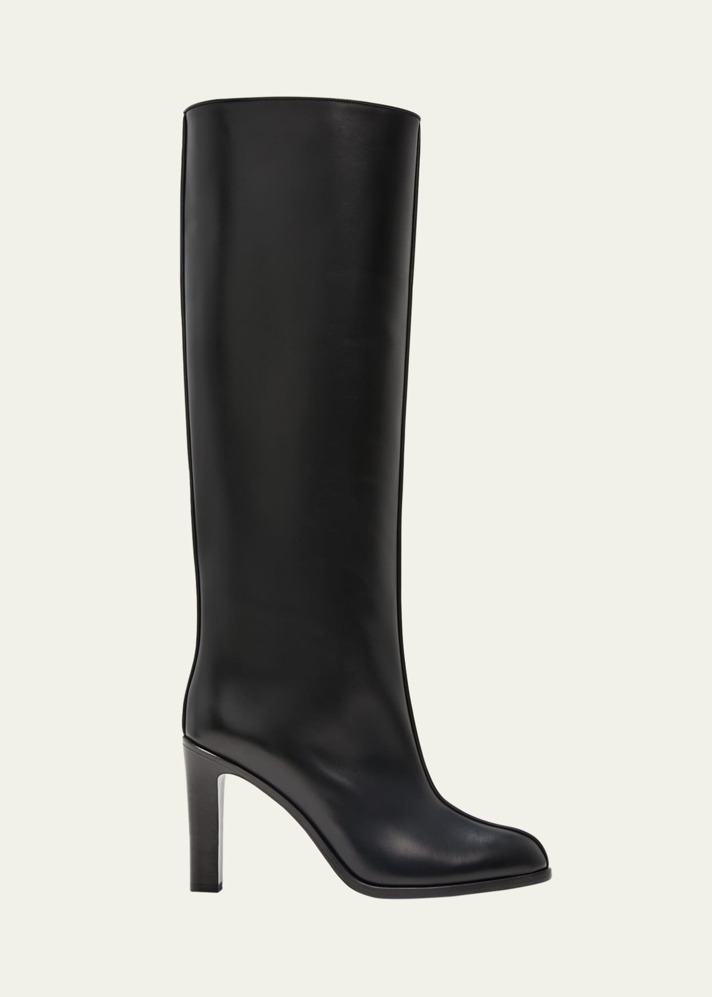 THE ROW Leather Stiletto Mid Boots - Bergdorf Goodman