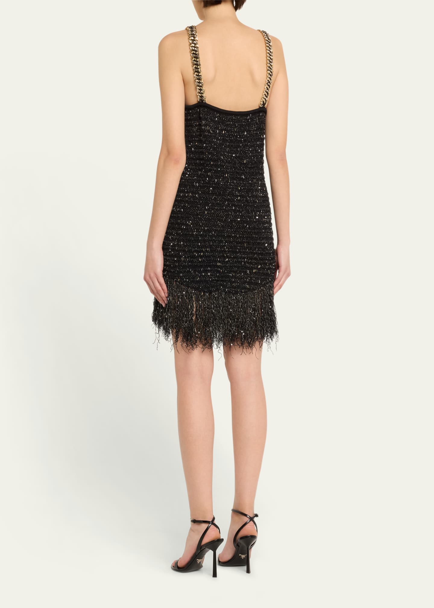Balmain fringe dress clearance