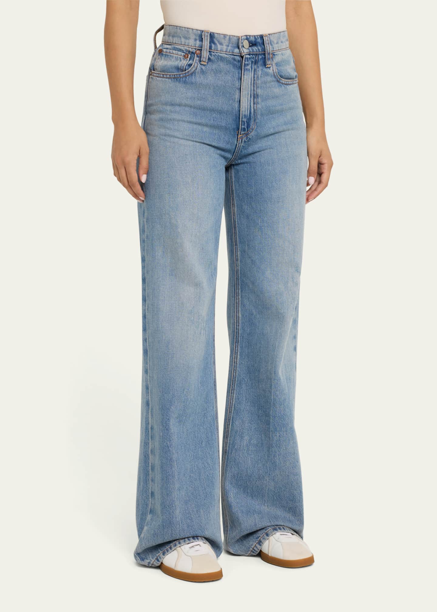 Alice + Olivia Weezy High-Rise Wide-Leg Jeans - Bergdorf Goodman
